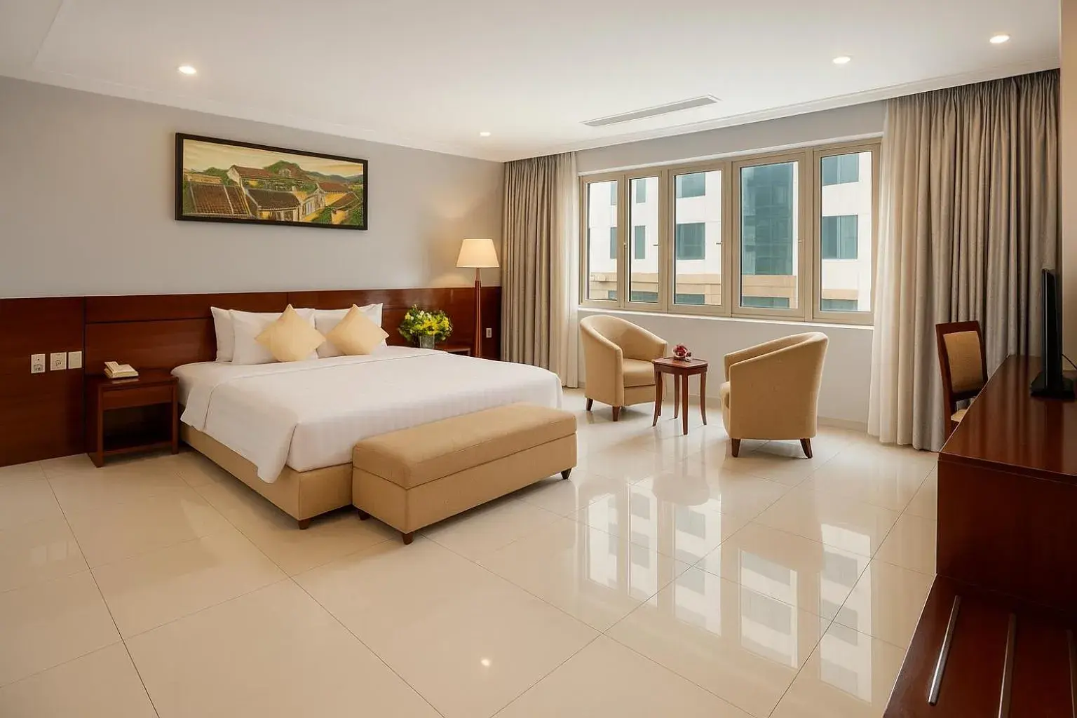 Photo of the whole room, Bed in White Lotus Hotel Saigon Photo of the whole room, Bed in White Lotus Hotel Saigon