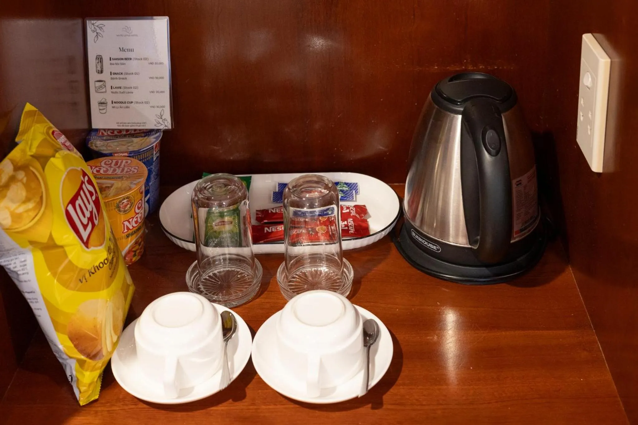 Coffee/tea facilities in White Lotus Hotel Saigon