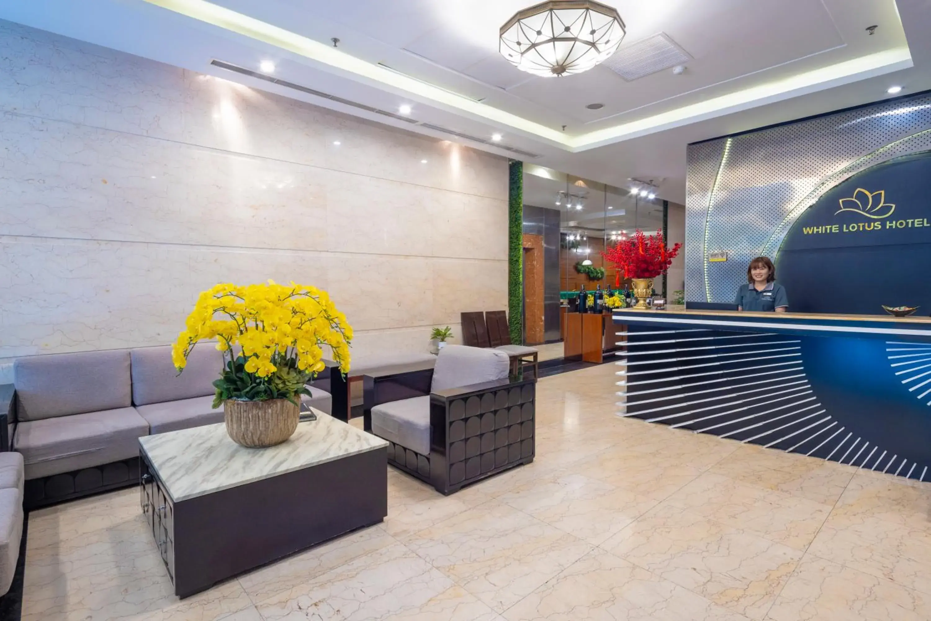 Lobby or reception in White Lotus Hotel Saigon Lobby or reception in White Lotus Hotel Saigon