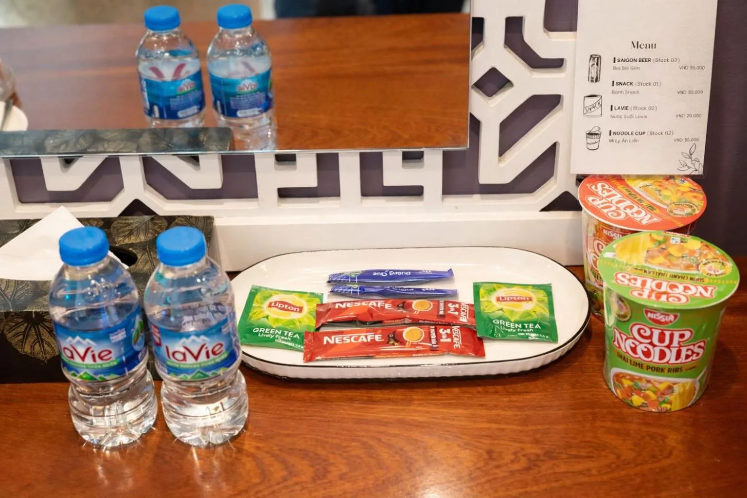 minibar in White Lotus Hotel Saigon