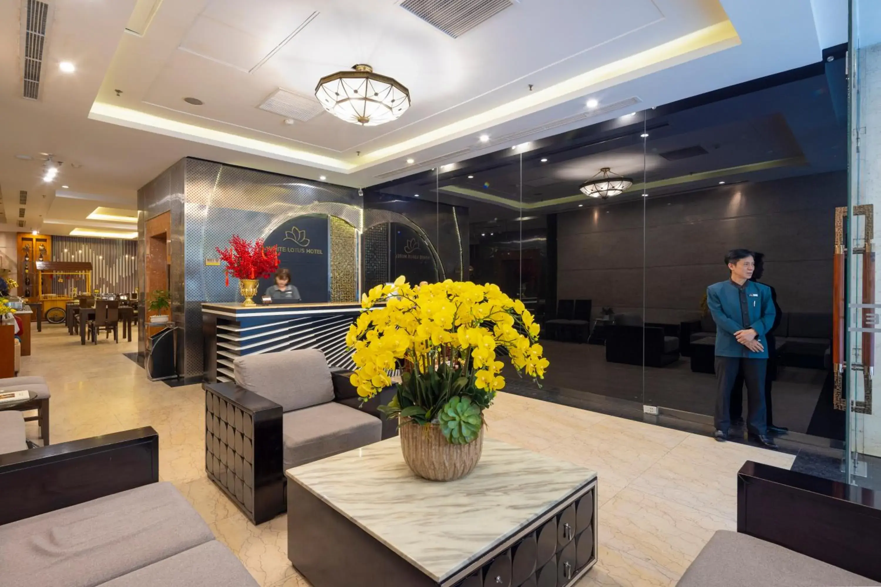 Lobby or reception in White Lotus Hotel Saigon Lobby or reception in White Lotus Hotel Saigon