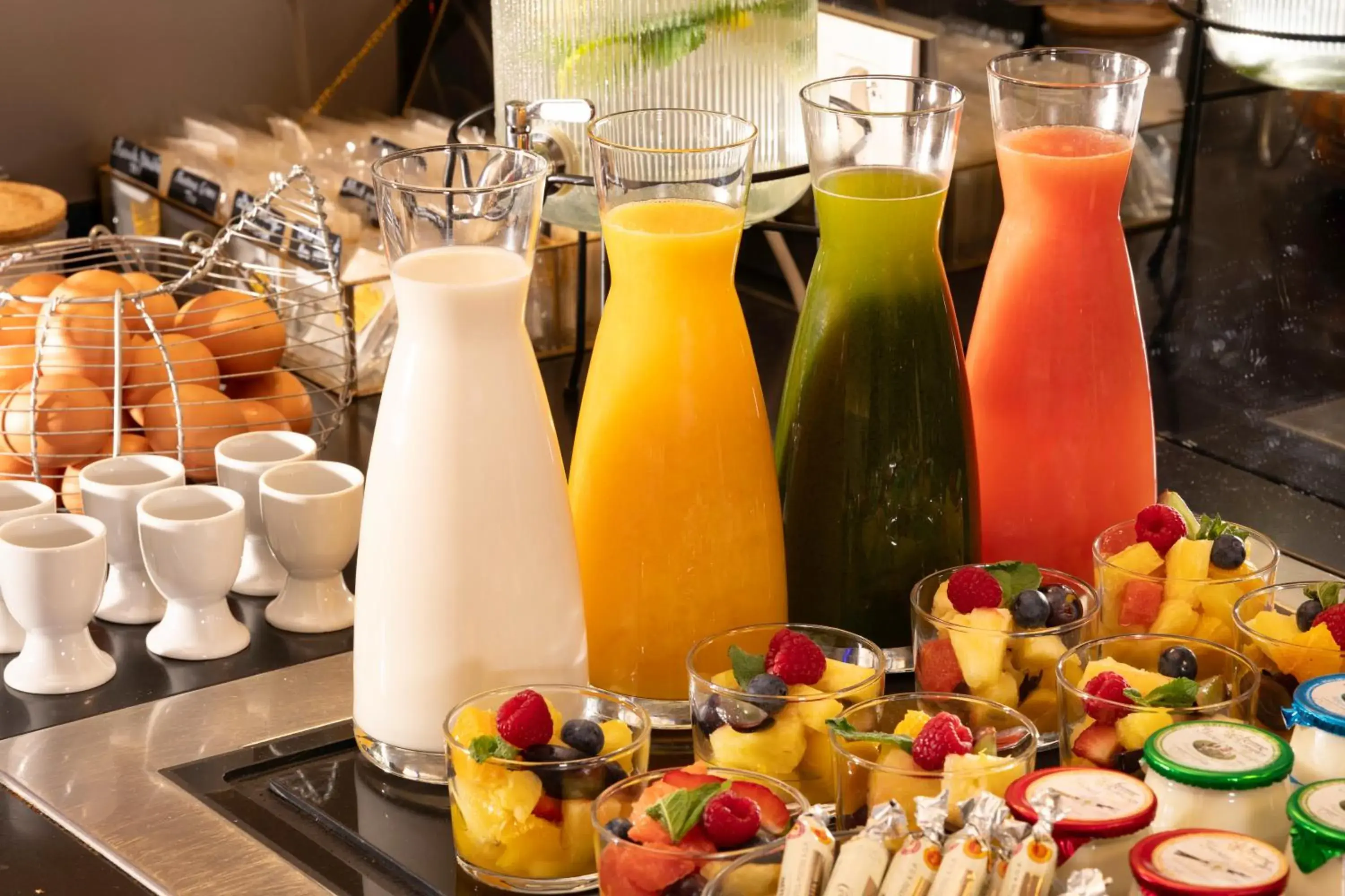 Buffet breakfast in Le Pradey Buffet breakfast in Le Pradey