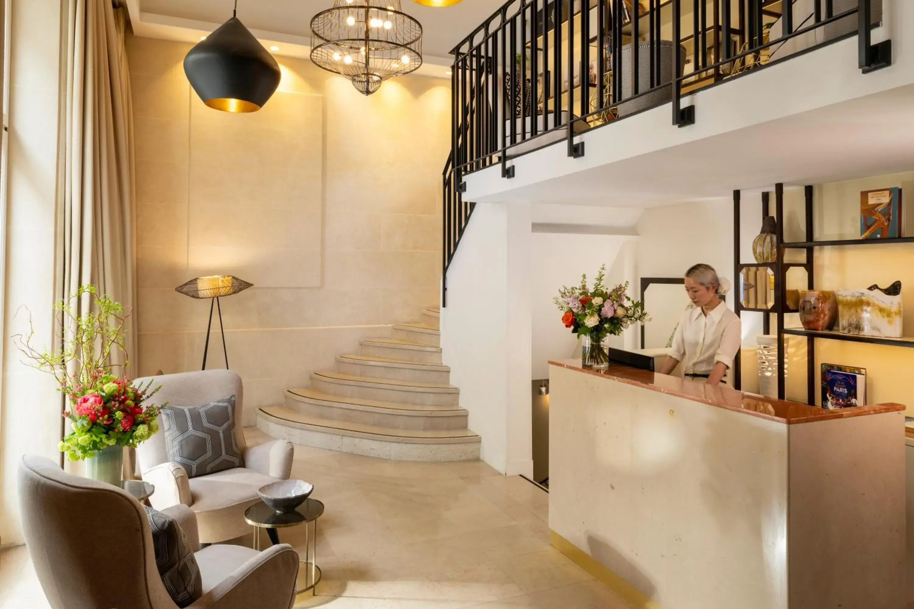 Lobby or reception in Le Pradey Lobby or reception in Le Pradey