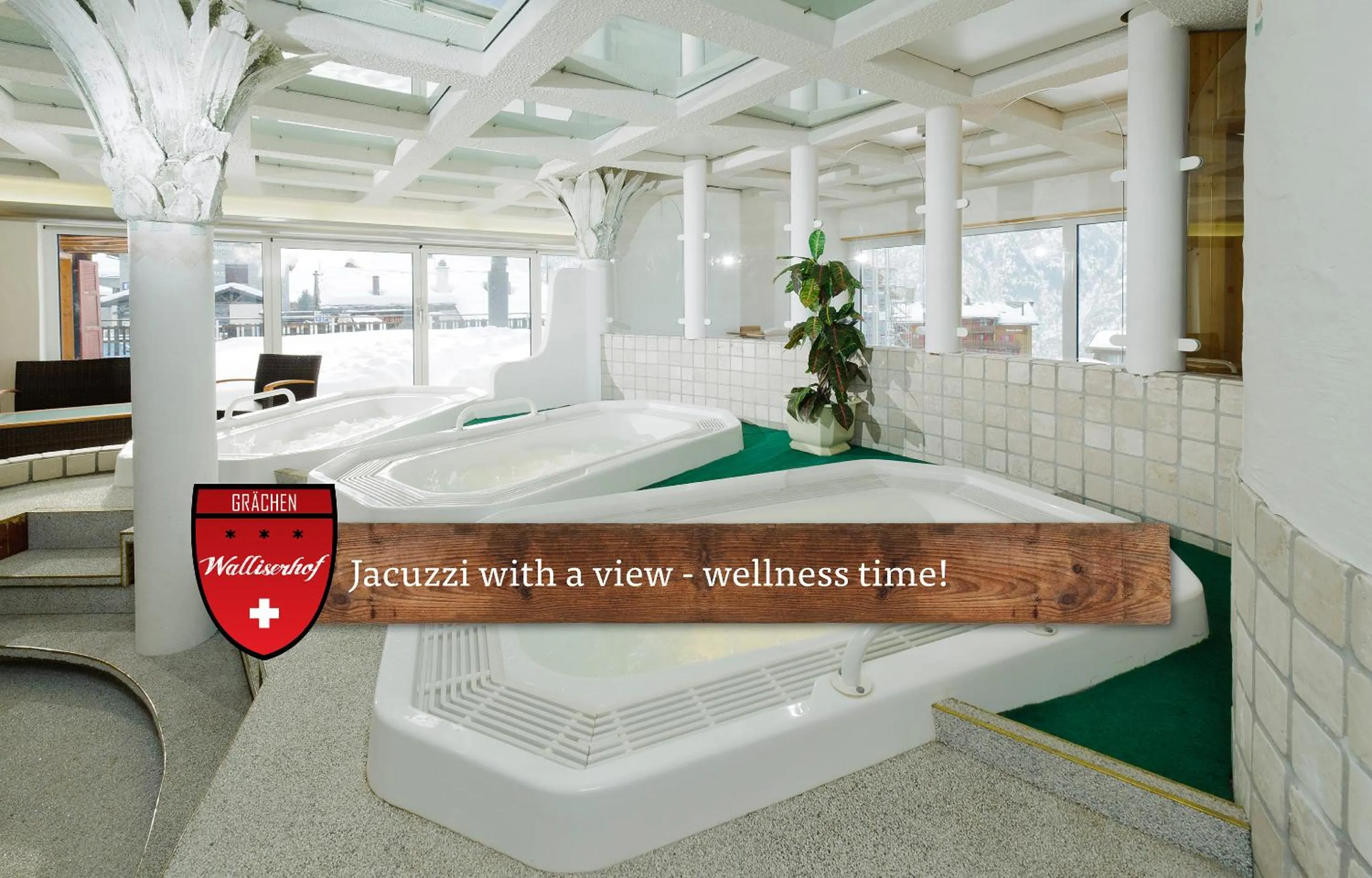 Hot Tub in Hotel Walliserhof - The Dom Collection