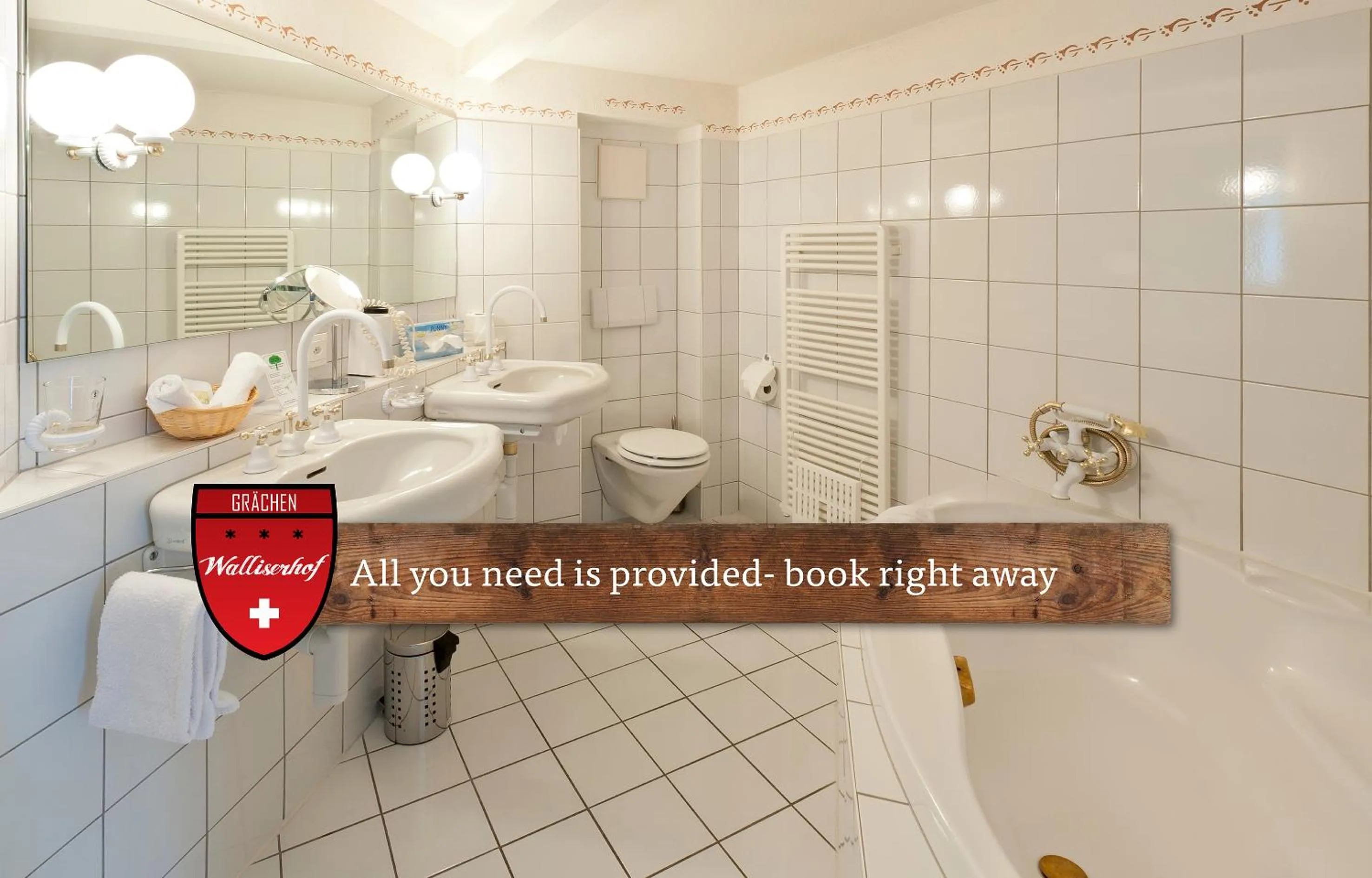 Bathroom in Hotel Walliserhof - The Dom Collection