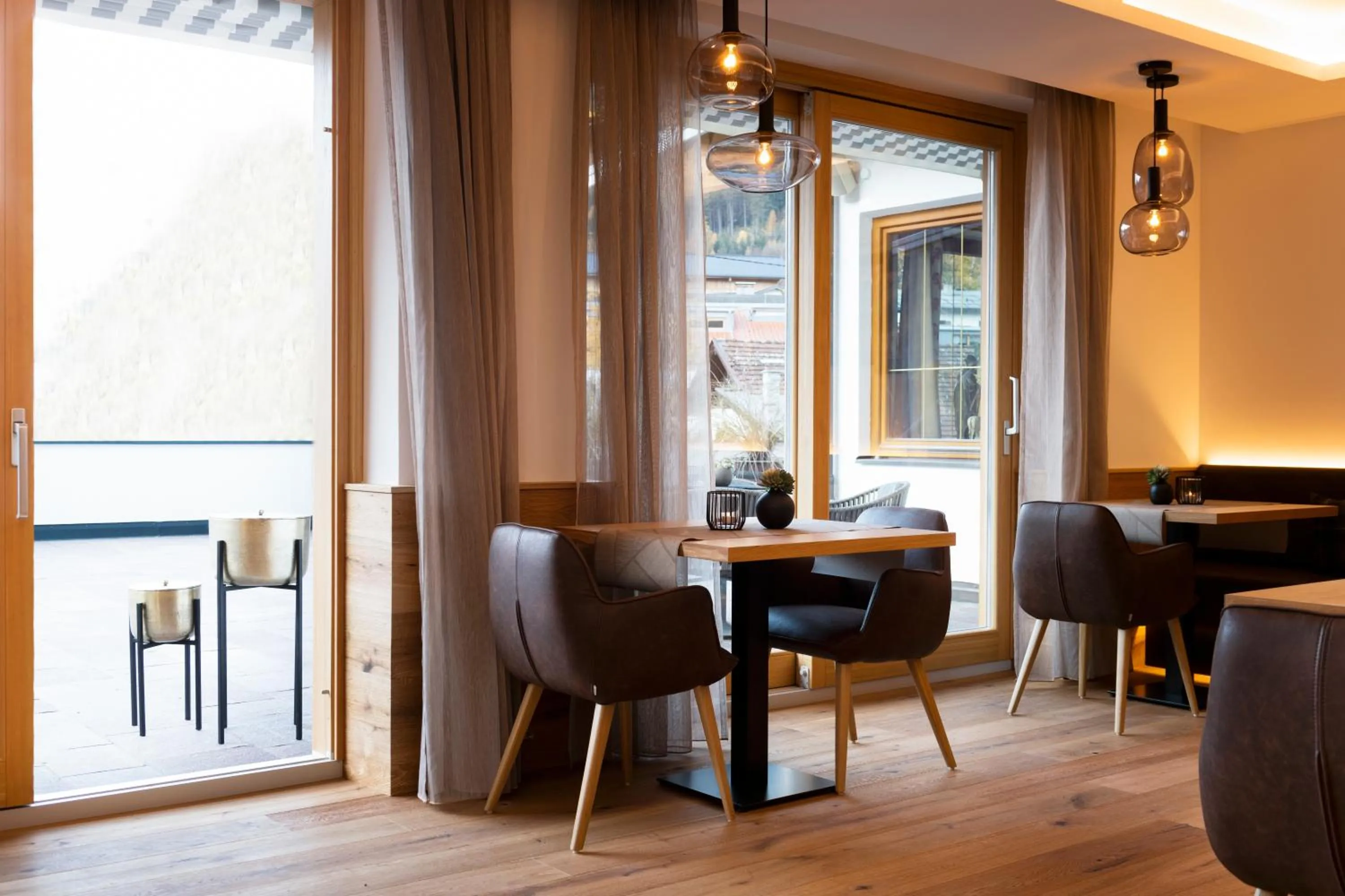 Dining area in Hotel Brugger