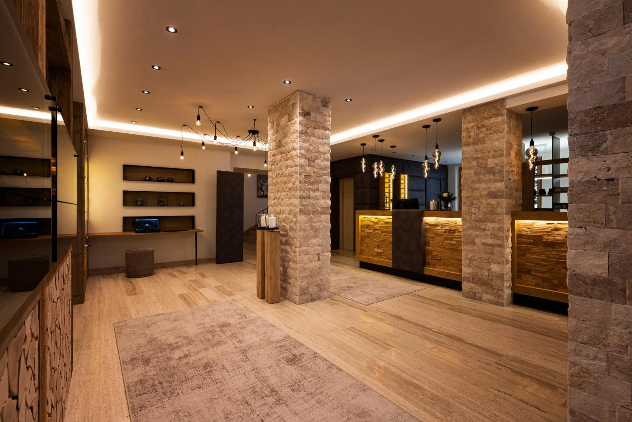 Lobby or reception in Hotel Brugger