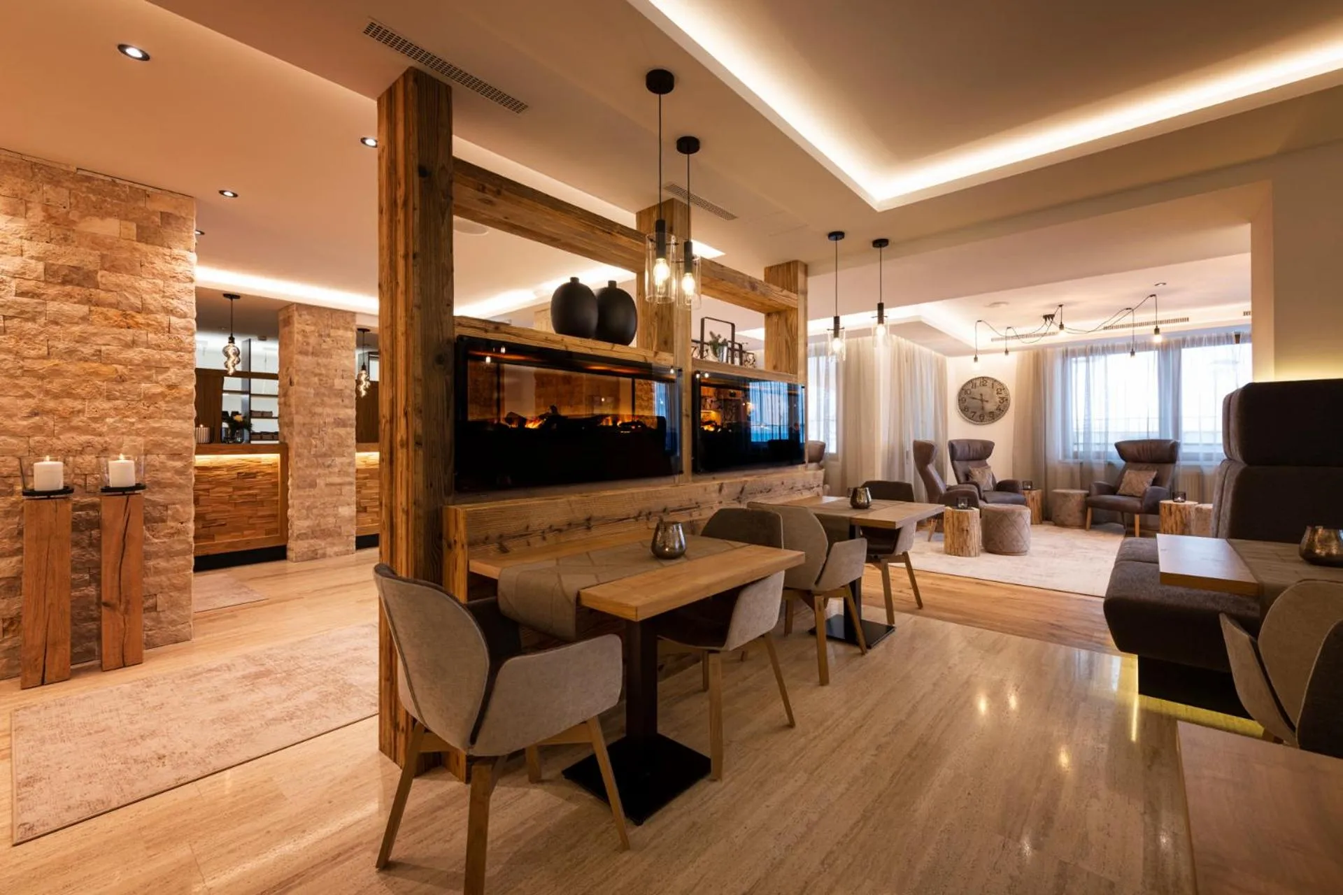 Lobby or reception in Hotel Brugger