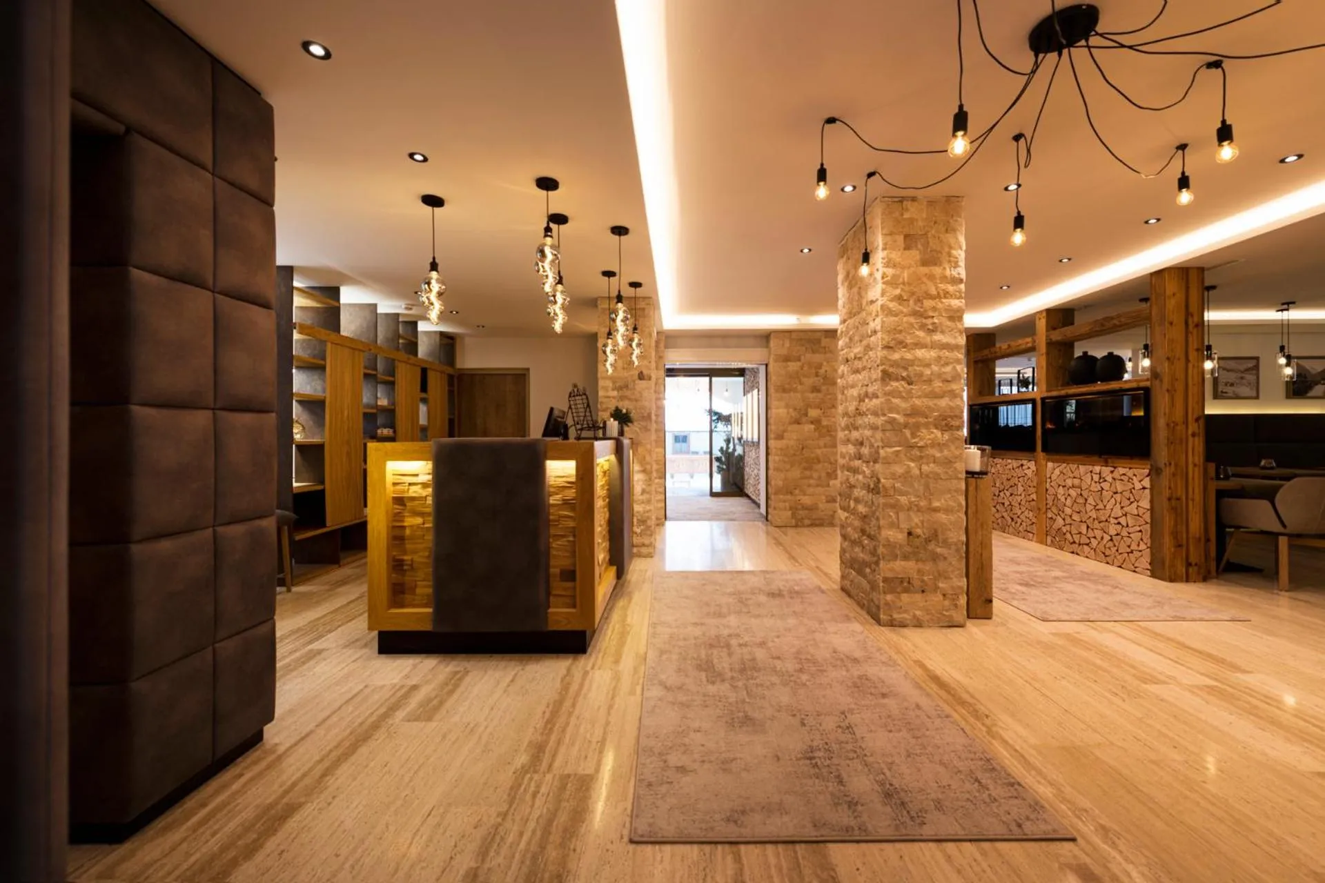 Lobby or reception in Hotel Brugger