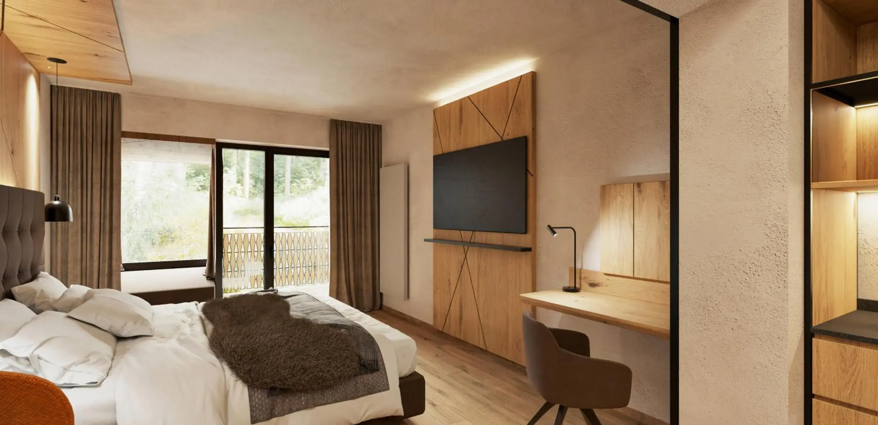 Bed in VALARA - Alpine Art Hotel Bed in VALARA - Alpine Art Hotel