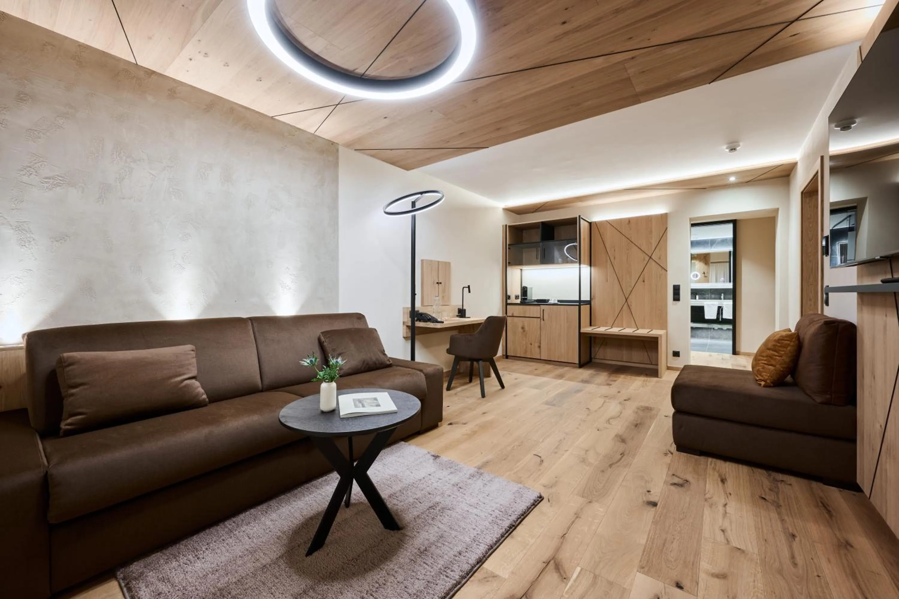 Living room in VALARA Alpine Art Hotel