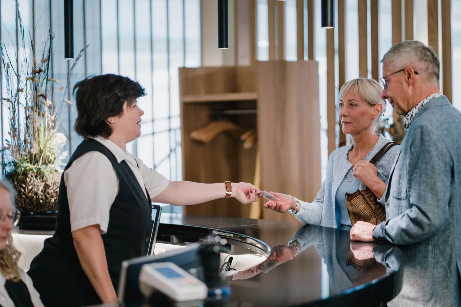 Lobby or reception in Solbadhotel Sigriswil