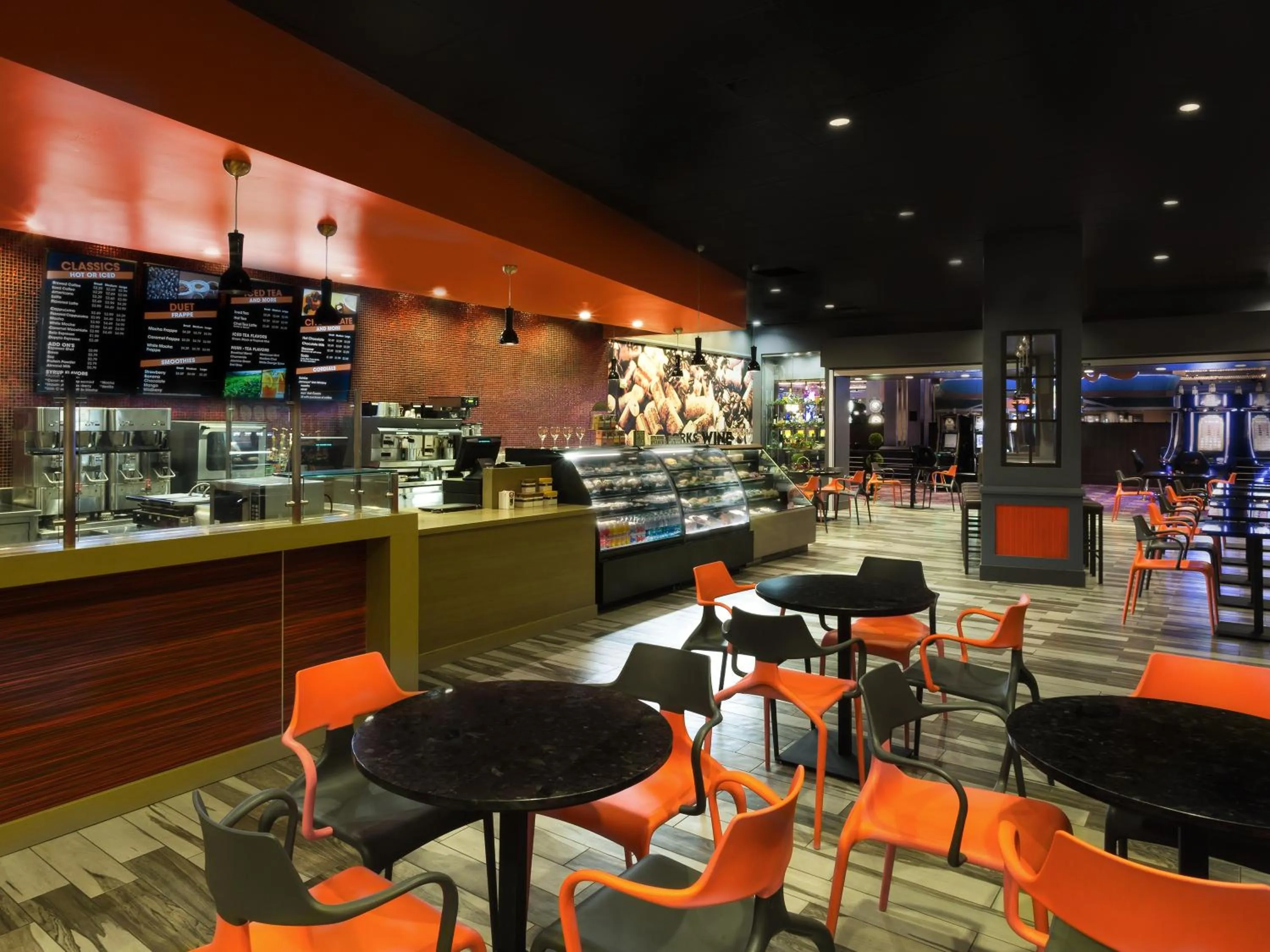 American breakfast in Aquarius Casino Resort