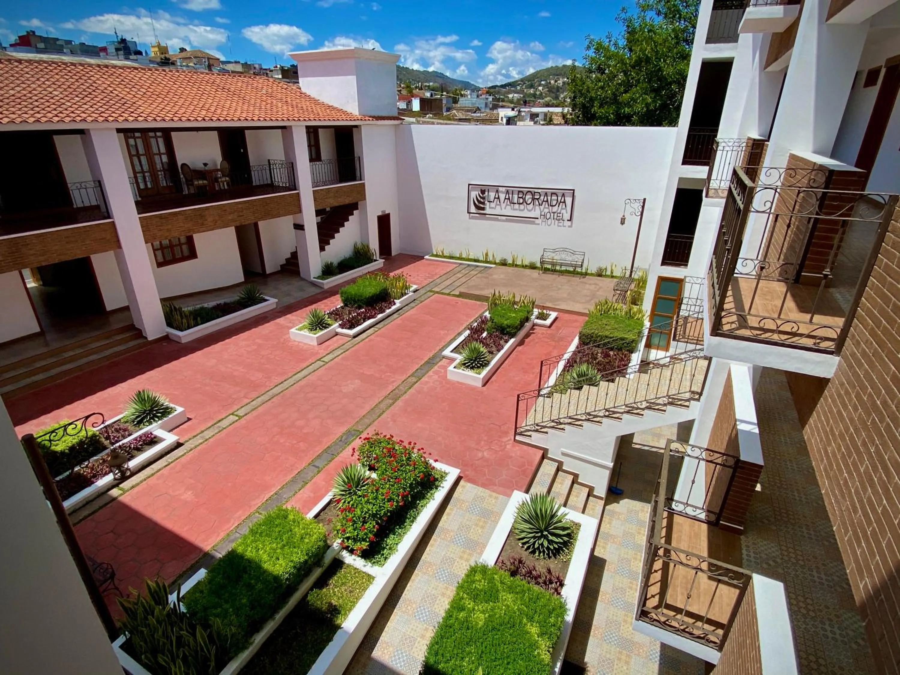 Garden view in La Alborada