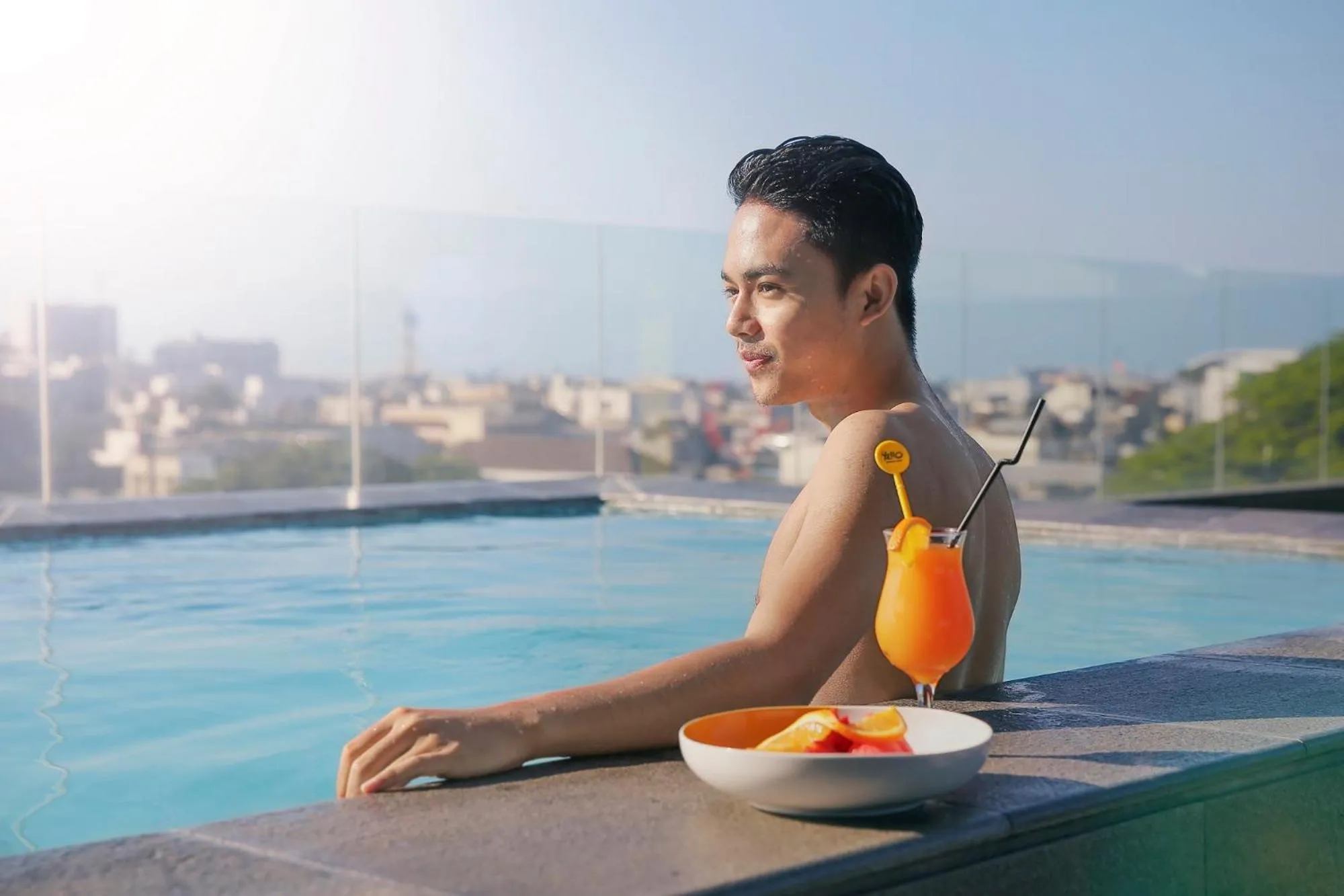 Pool view in YELLO Hotel Paskal Bandung