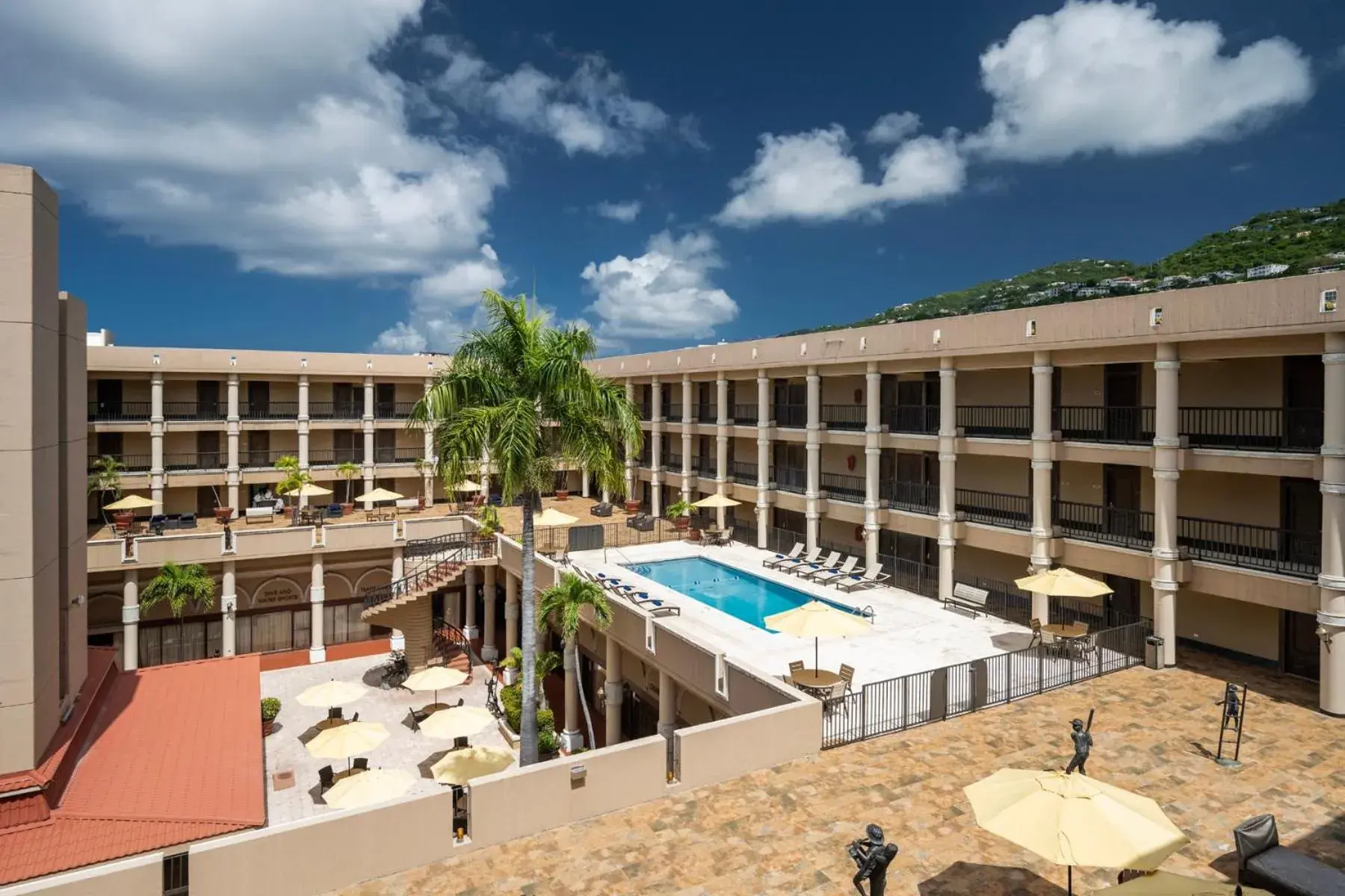 Inner courtyard view in Windward Passage Hotel Inner courtyard view in Windward Passage Hotel