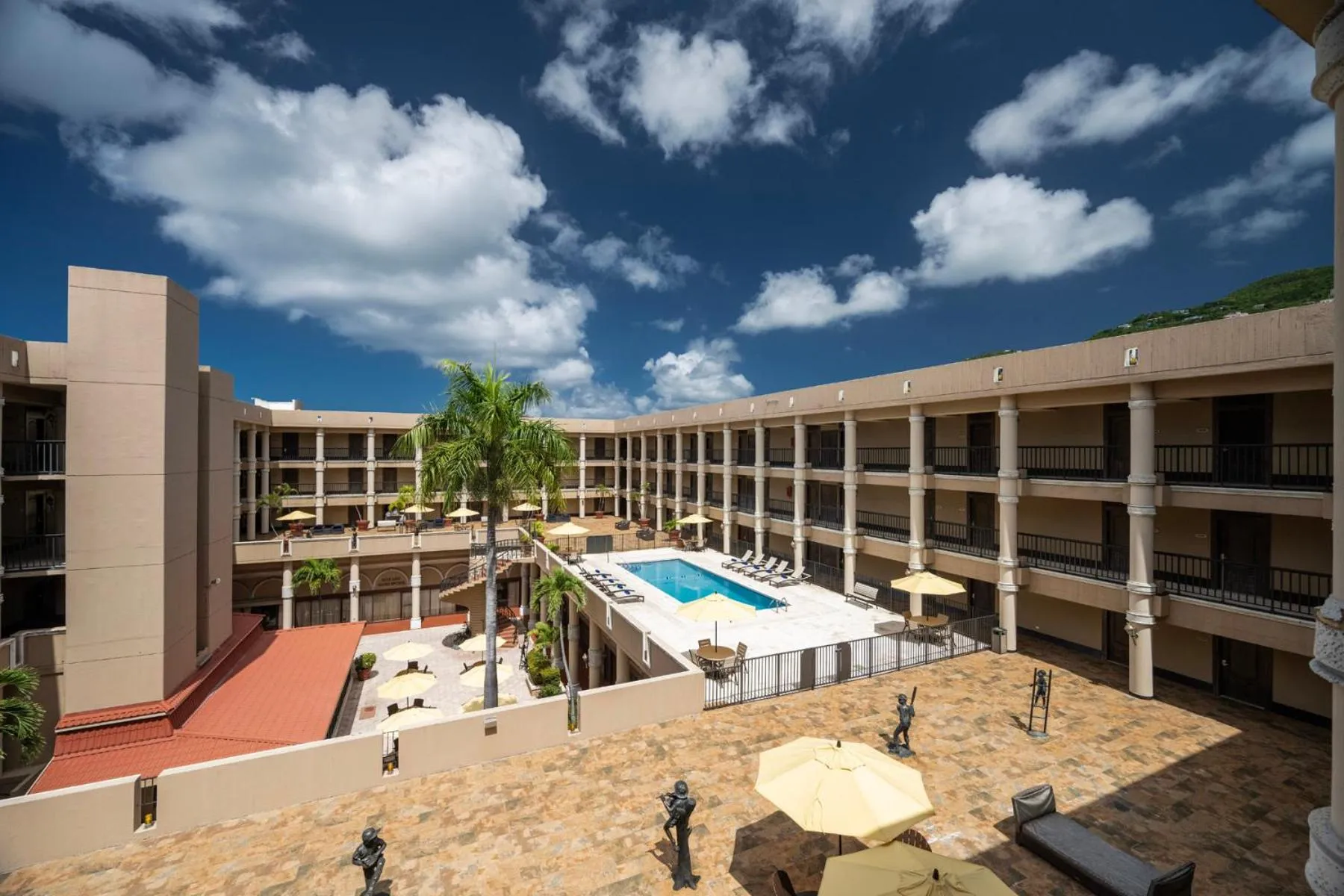 Pool view in Windward Passage Hotel