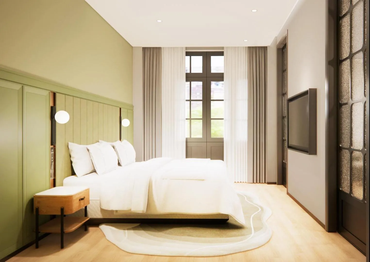 Bedroom, Bed in Melia Shanghai Parkside