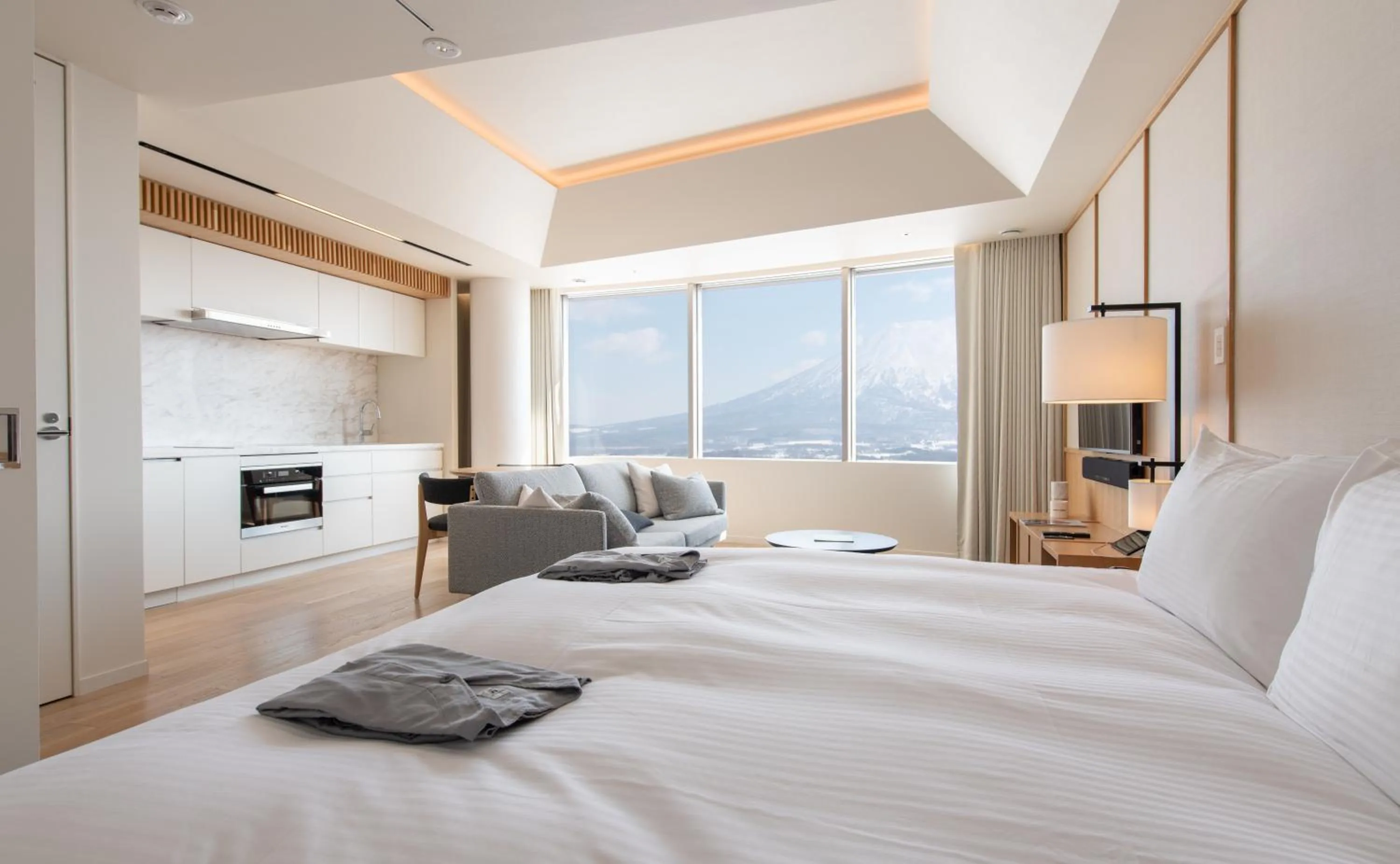 Living room, Bed in Skye Niseko