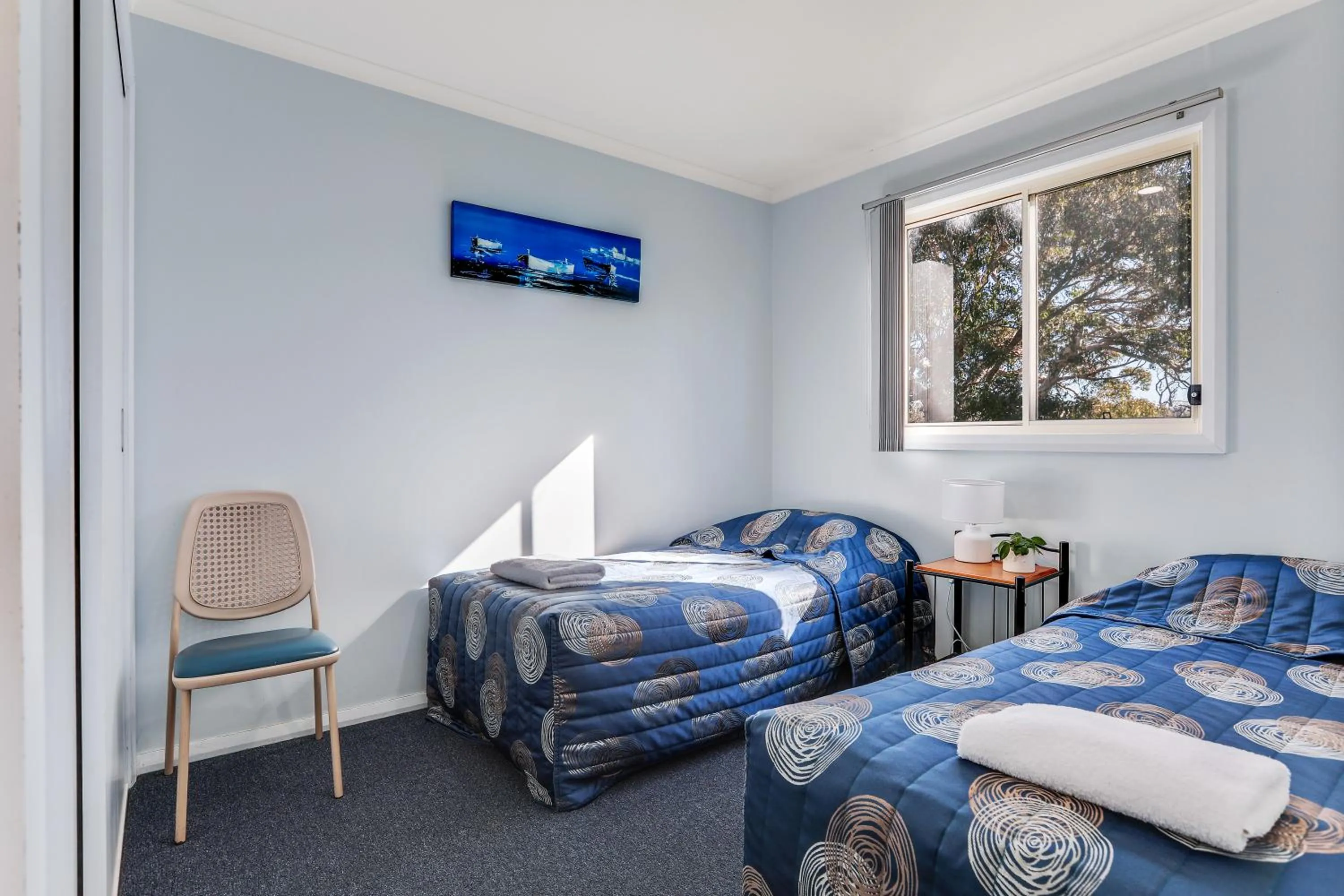 Bedroom, Bed in Beach Cabins Merimbula