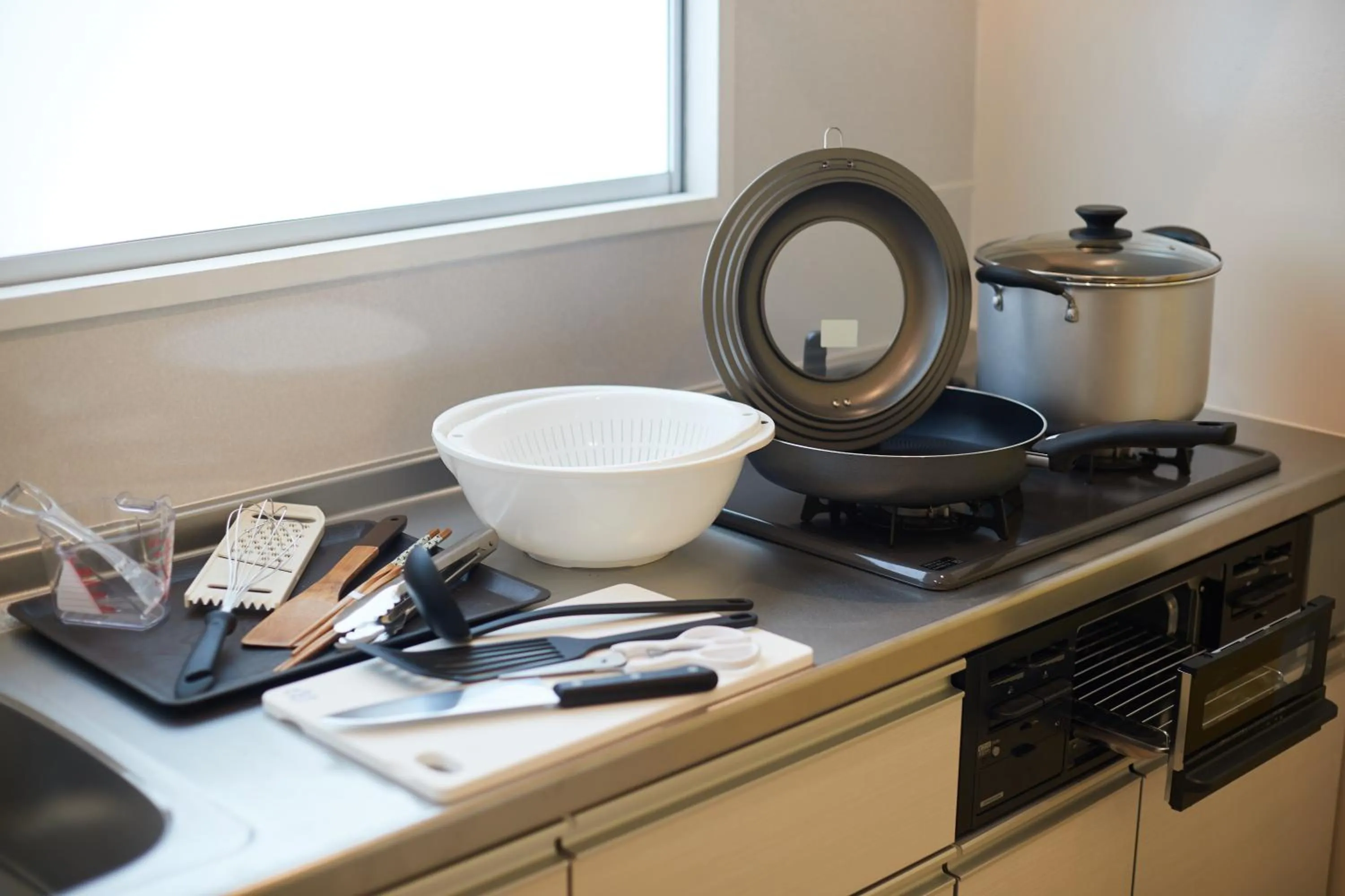 Communal kitchen in Sesoko Villa