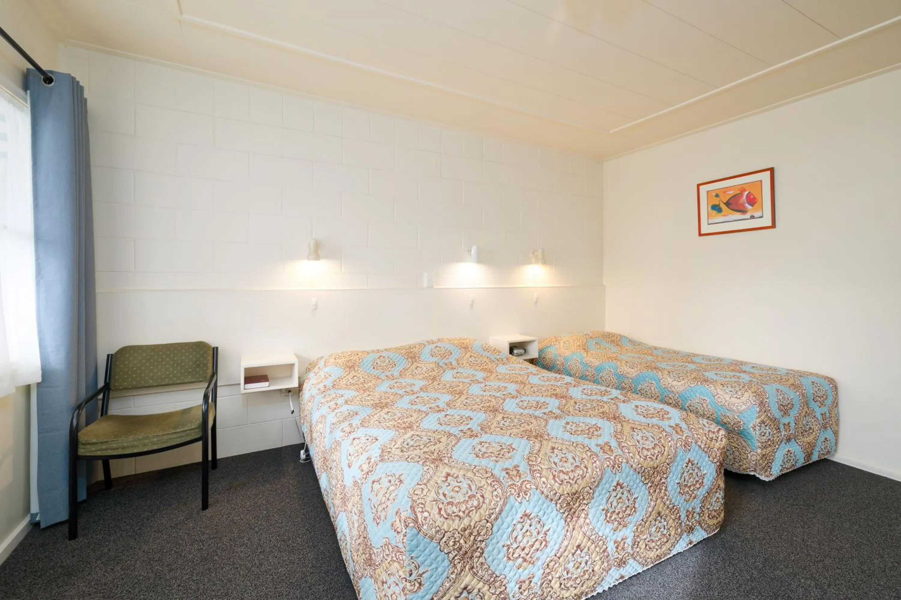 Bed in Blue Seas Motel