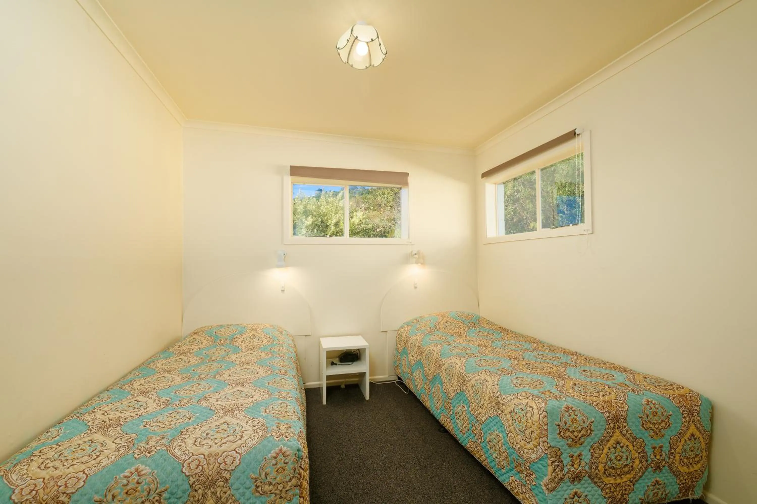 Bed in Blue Seas Motel