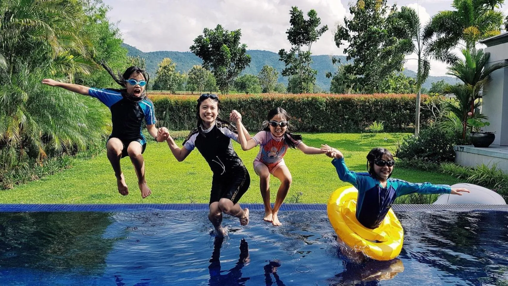 Swimming pool in Annie Villa at Khao Yai