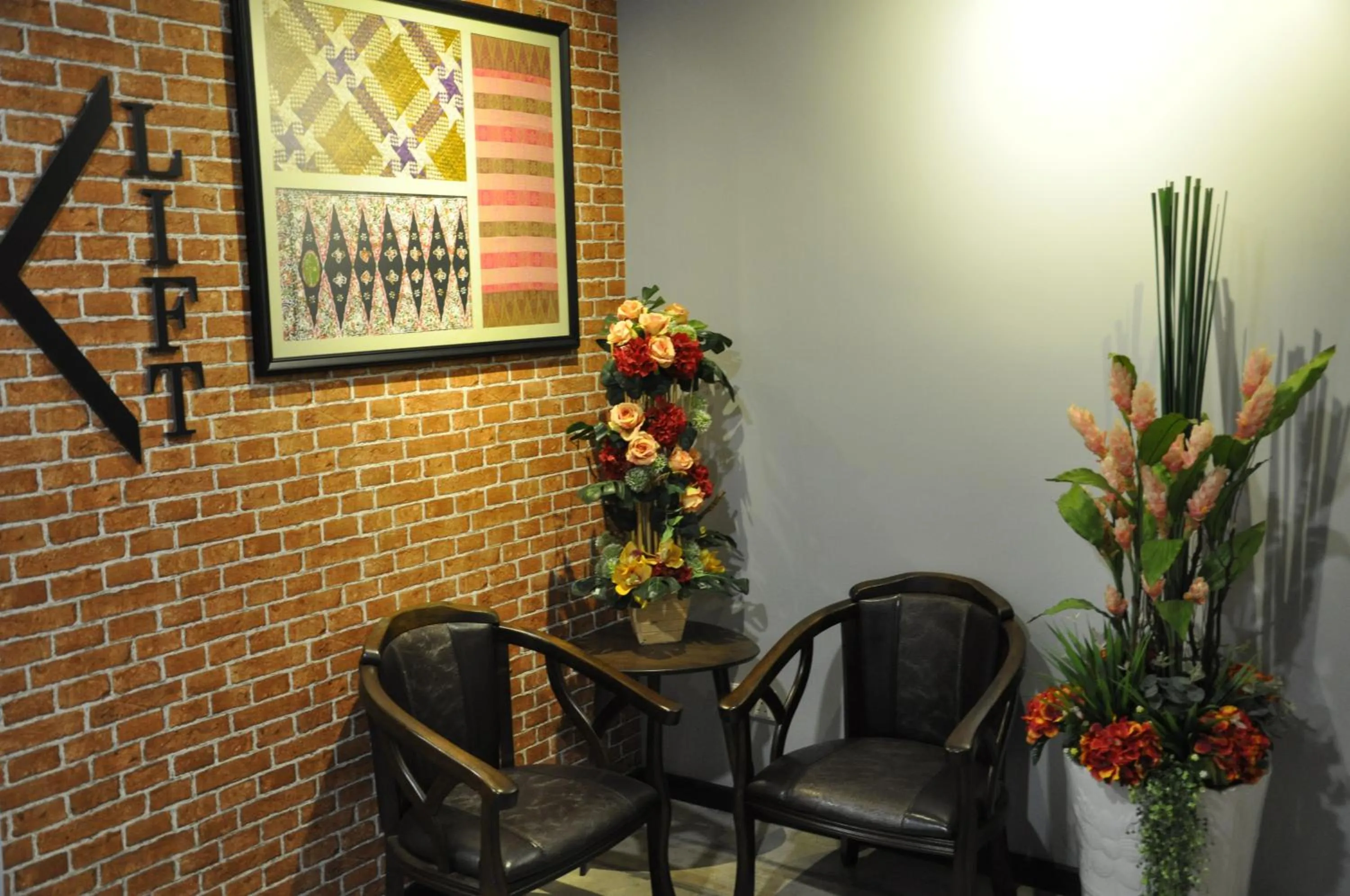 Seating area in Valya Hotel, Kuala Terengganu