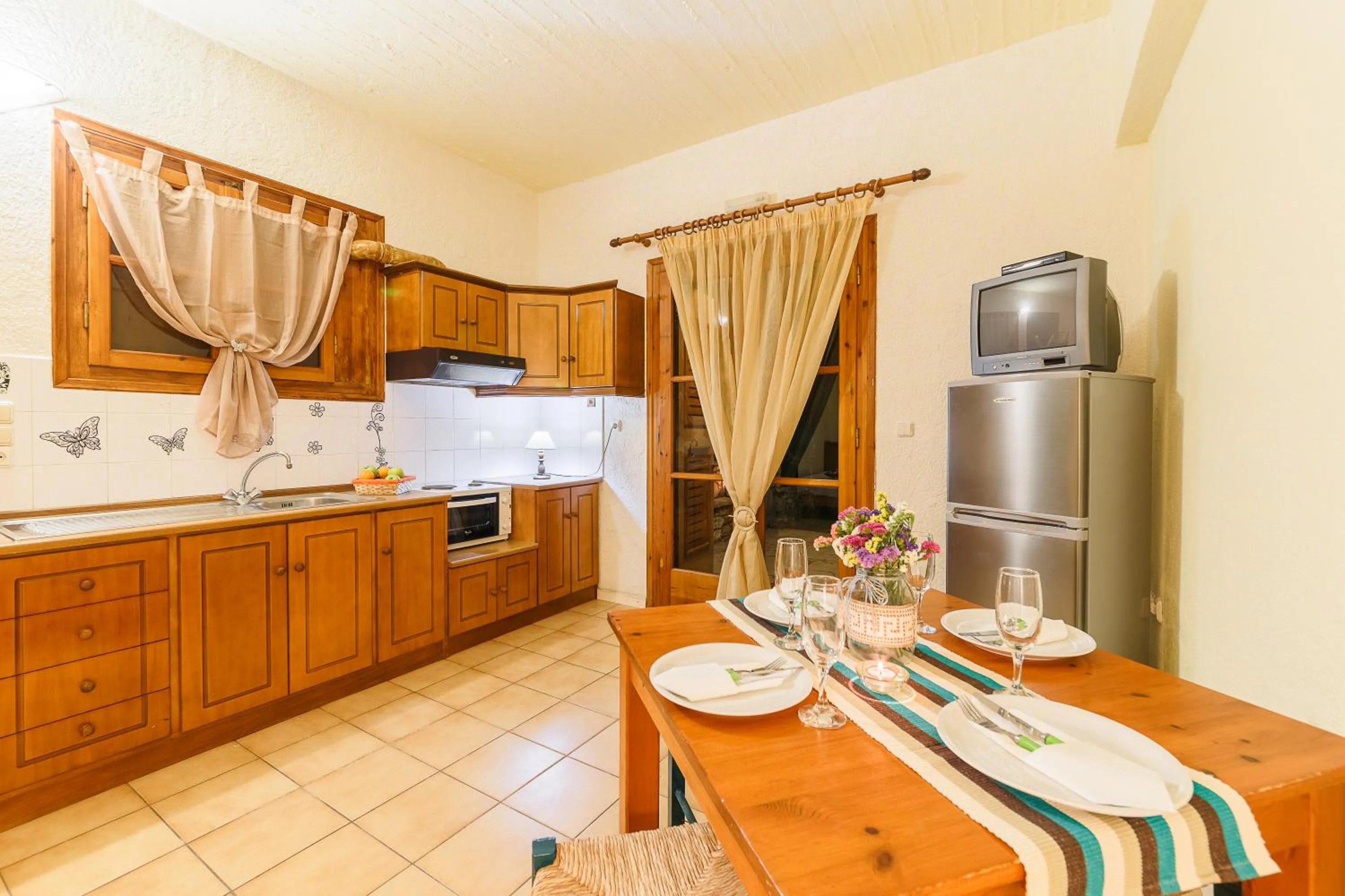 Kitchen or kitchenette in Grekis Beach Hotel and Apartments