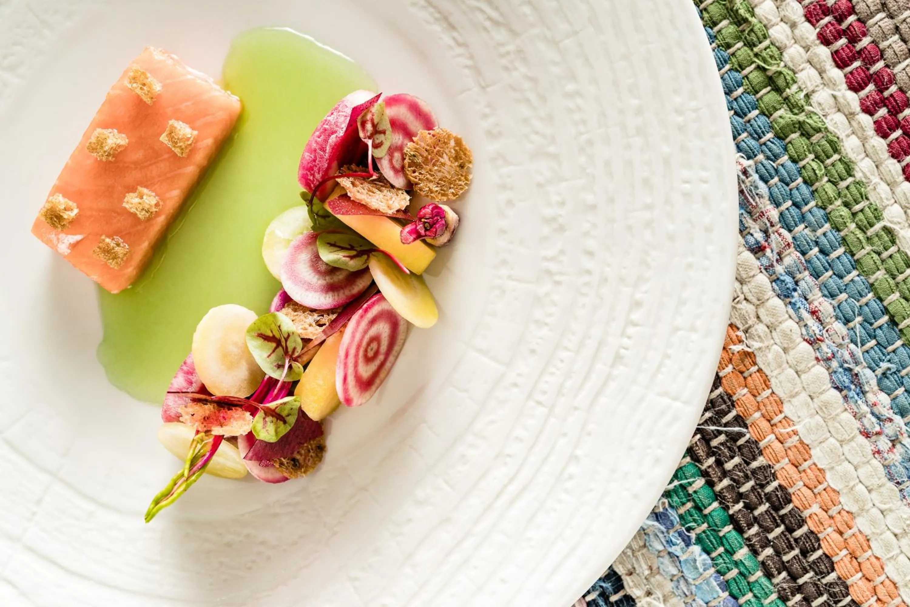 Food close-up in Alpine Luxury SPA Resort Schwarzenstein