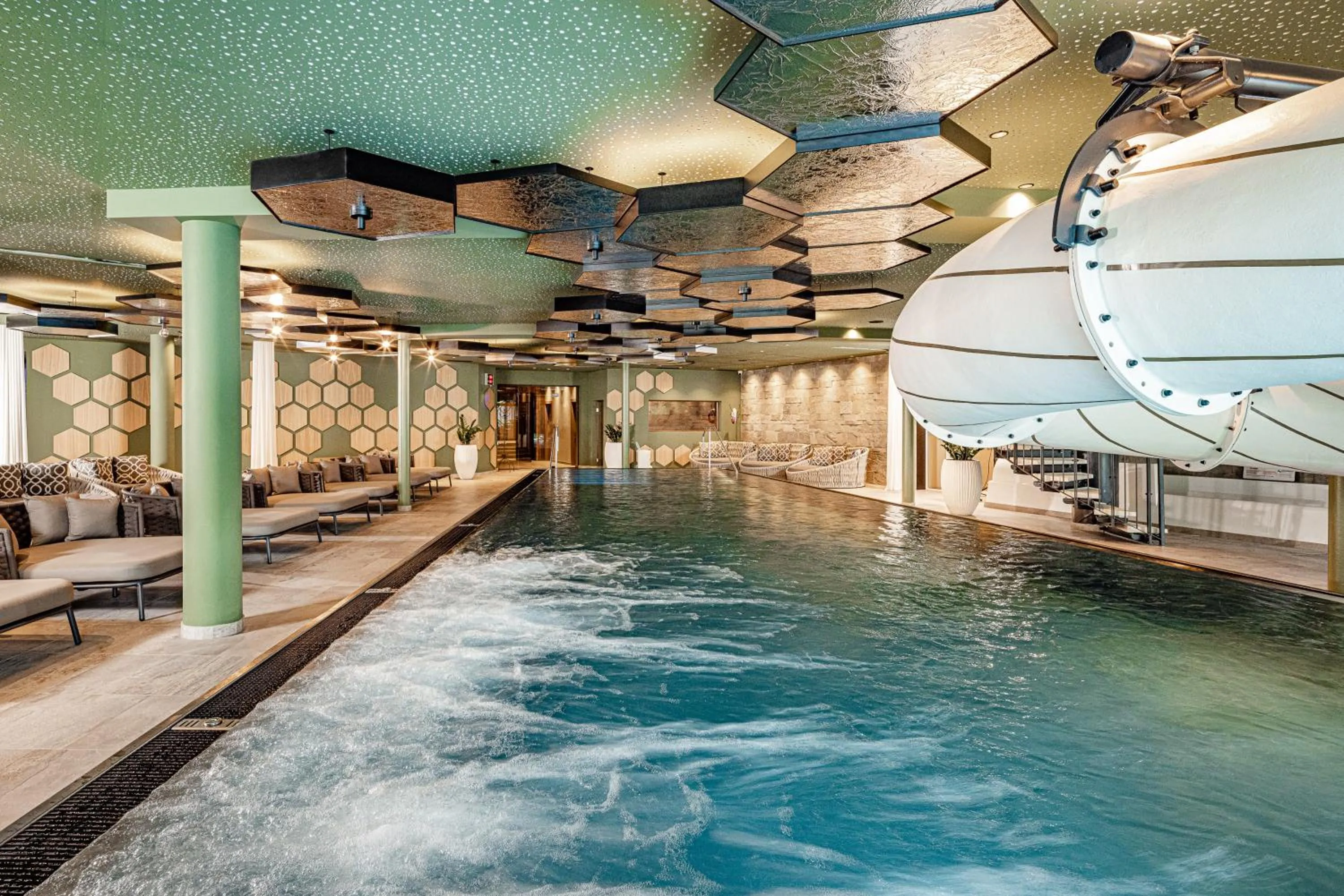 Swimming pool in Alpine Luxury SPA Resort Schwarzenstein