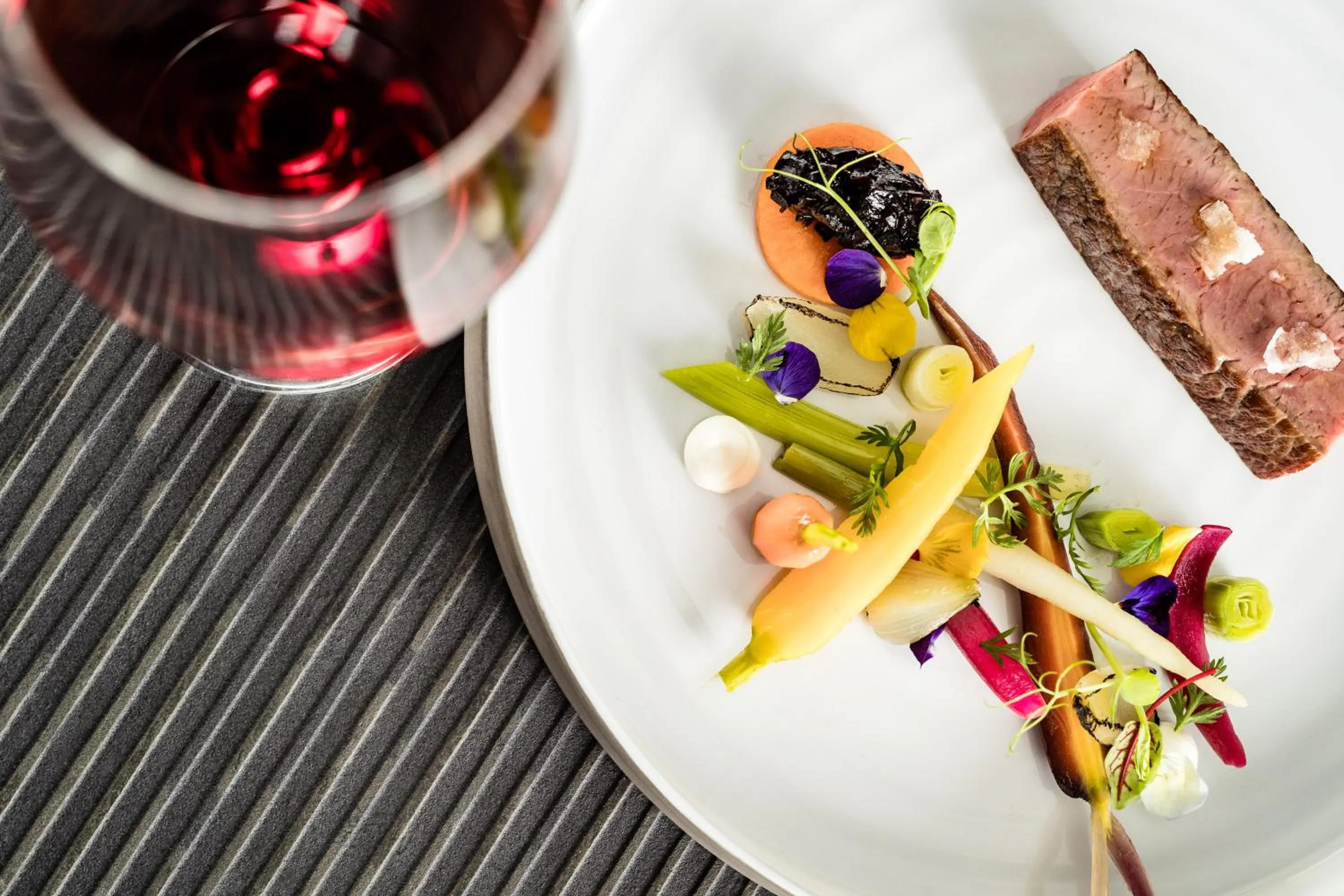 Food close-up in Alpine Luxury SPA Resort Schwarzenstein