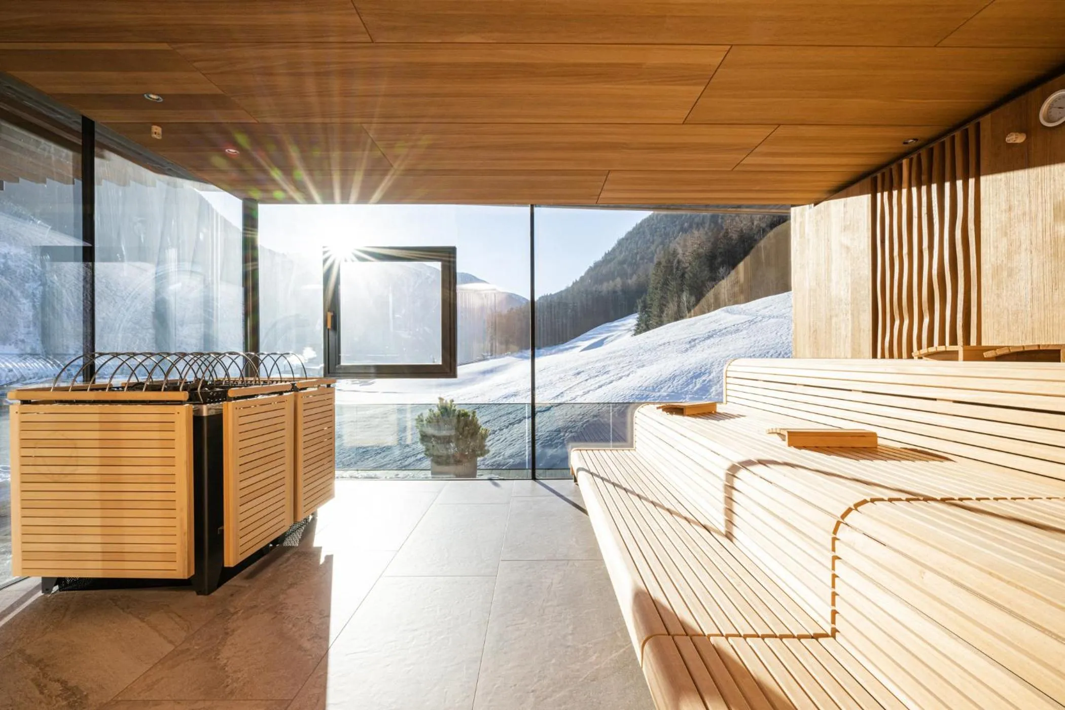 Sauna in Alpine Luxury SPA Resort Schwarzenstein