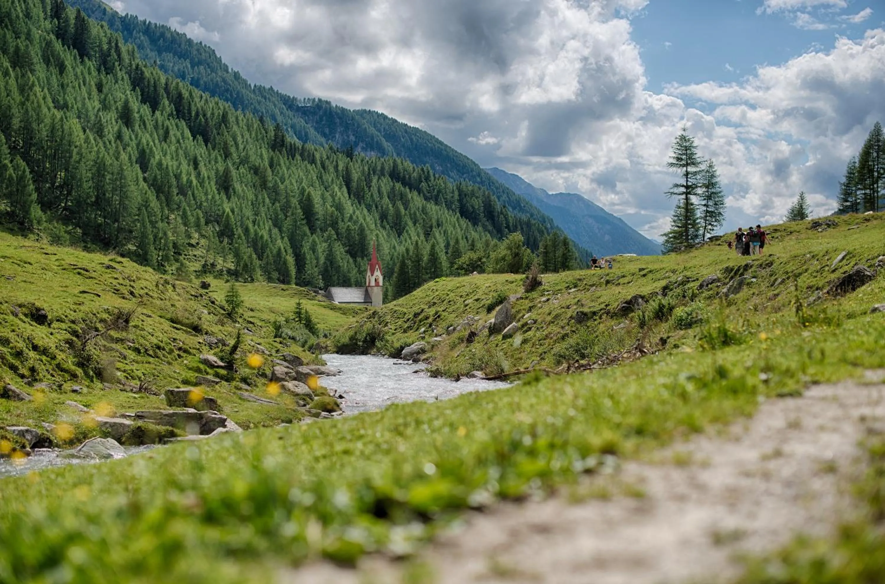 Natural landscape in Alpine Luxury SPA Resort Schwarzenstein