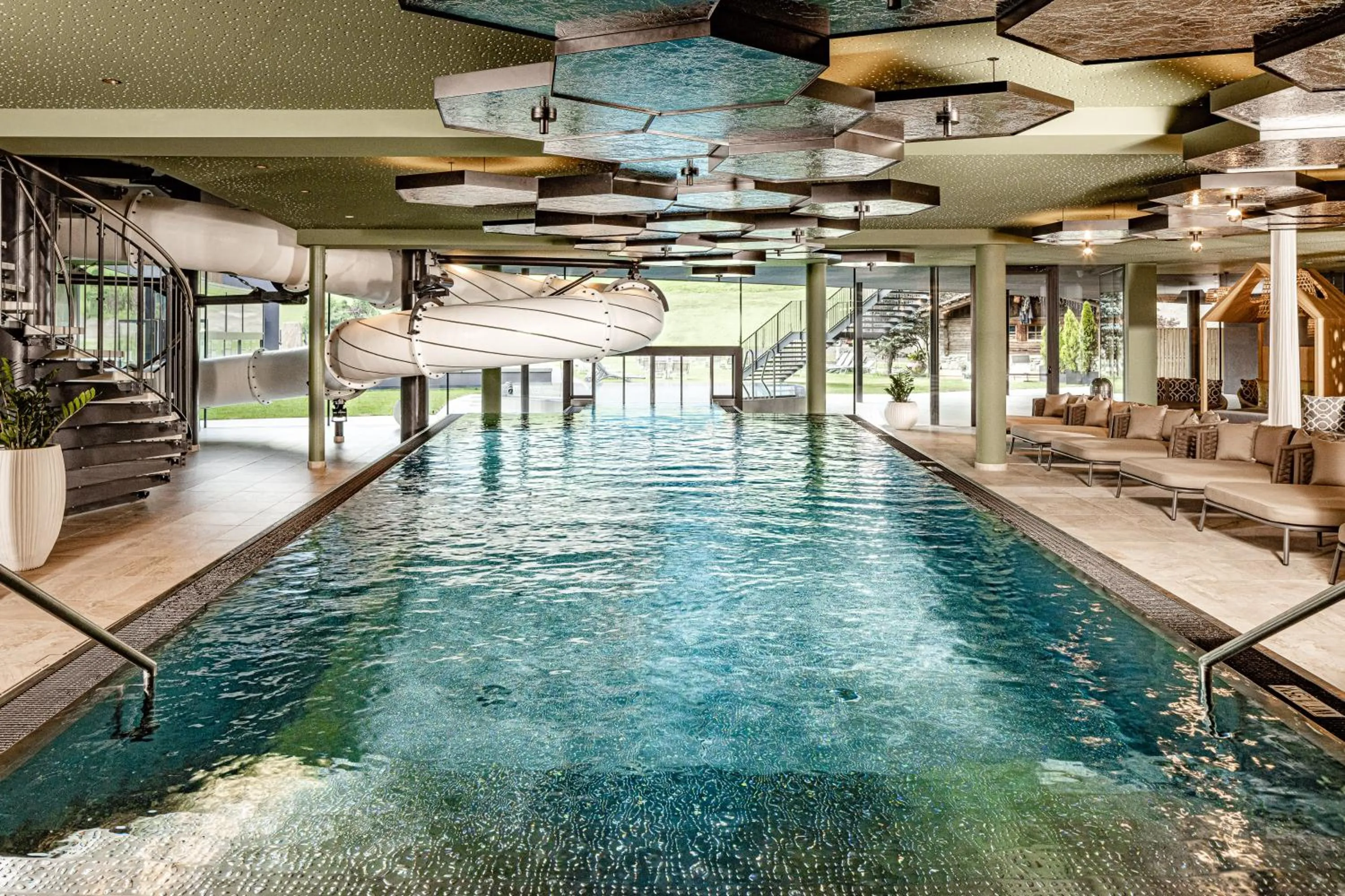 Swimming pool in Alpine Luxury SPA Resort Schwarzenstein