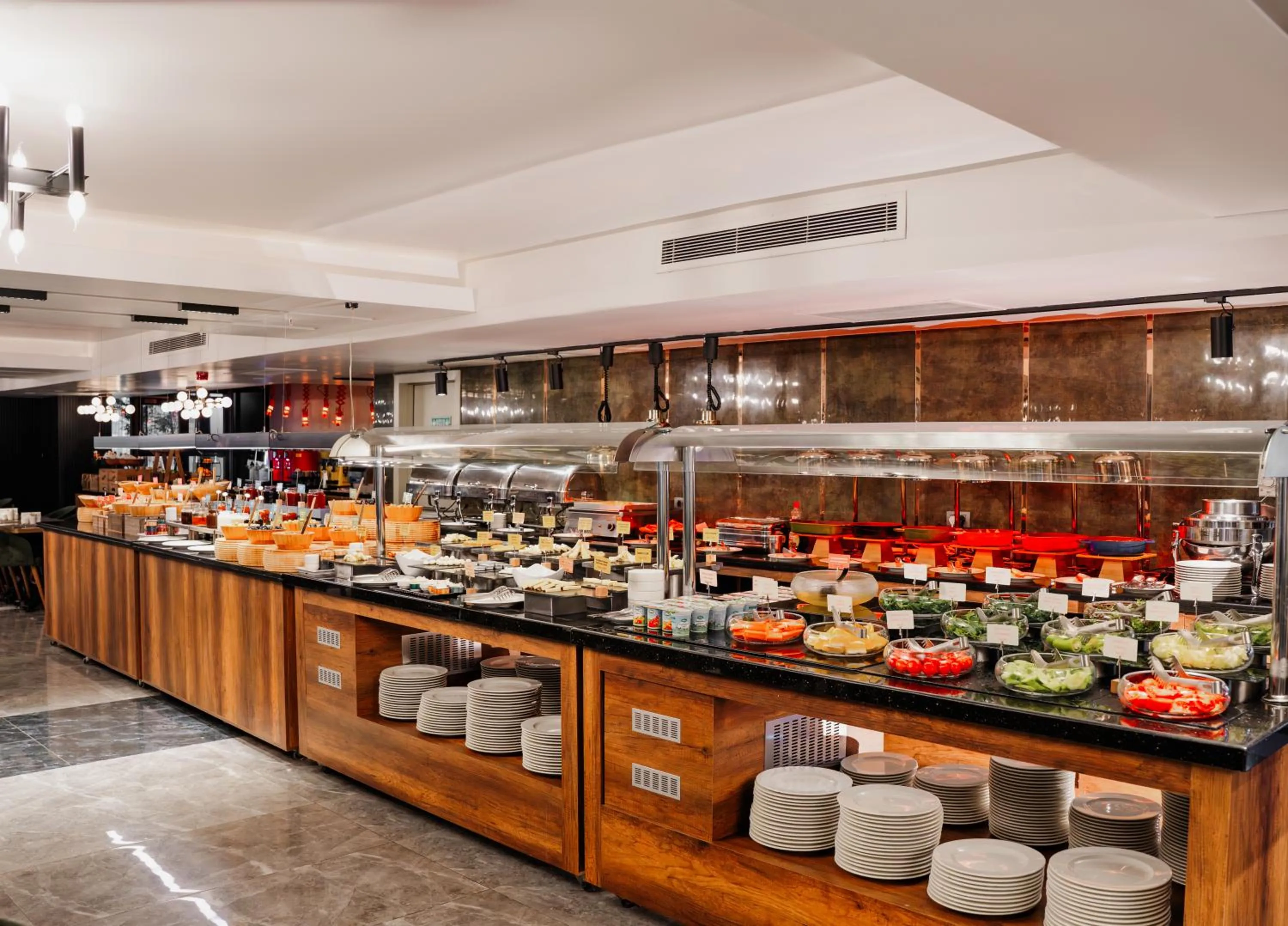 Buffet breakfast in Vespia Hotel