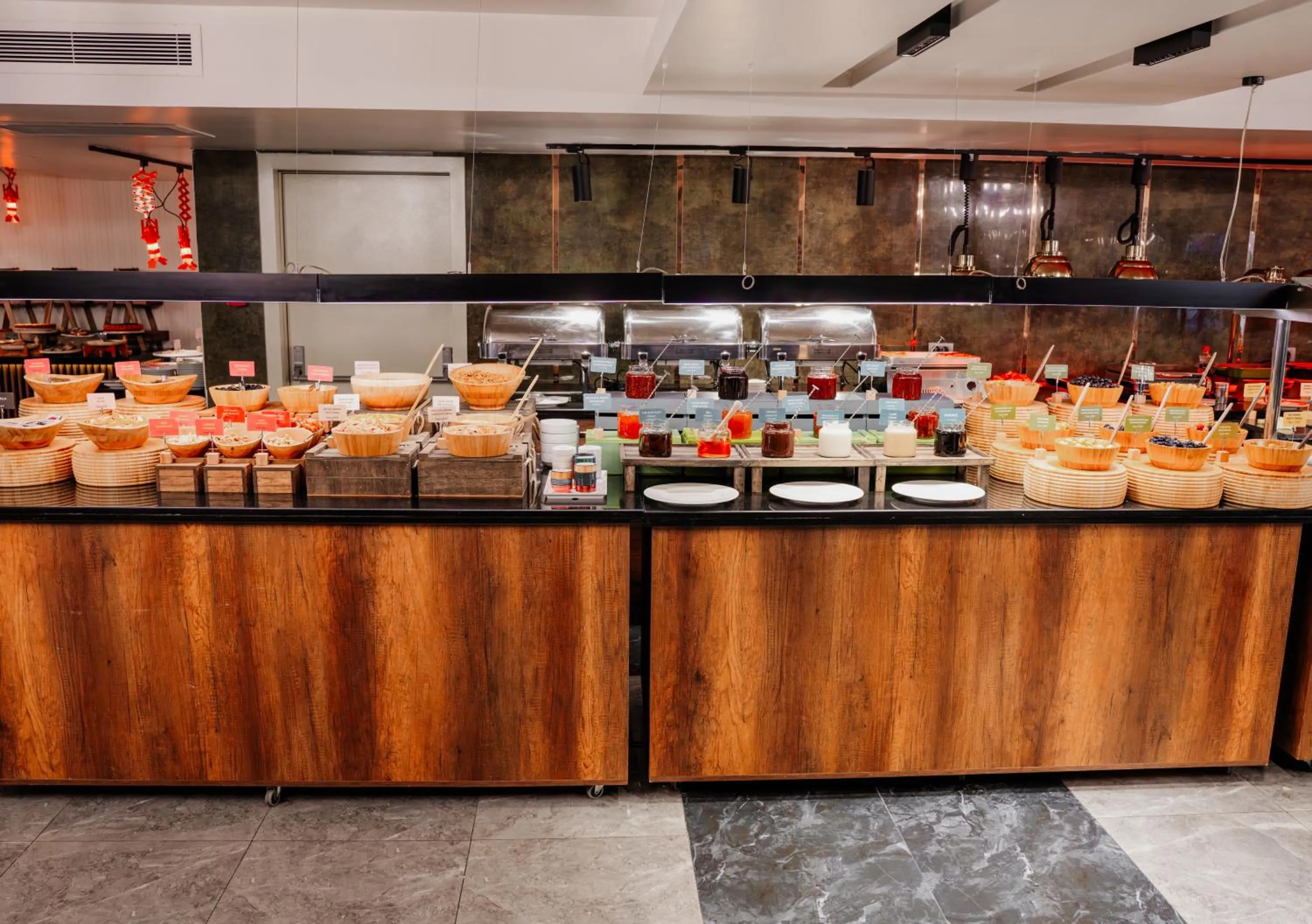 Buffet breakfast in Vespia Hotel