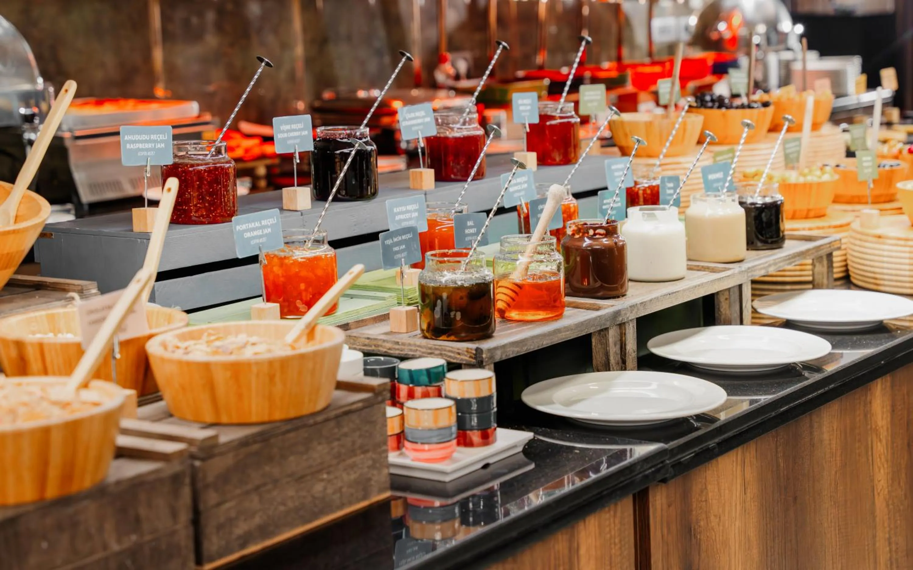 Buffet breakfast in Vespia Hotel