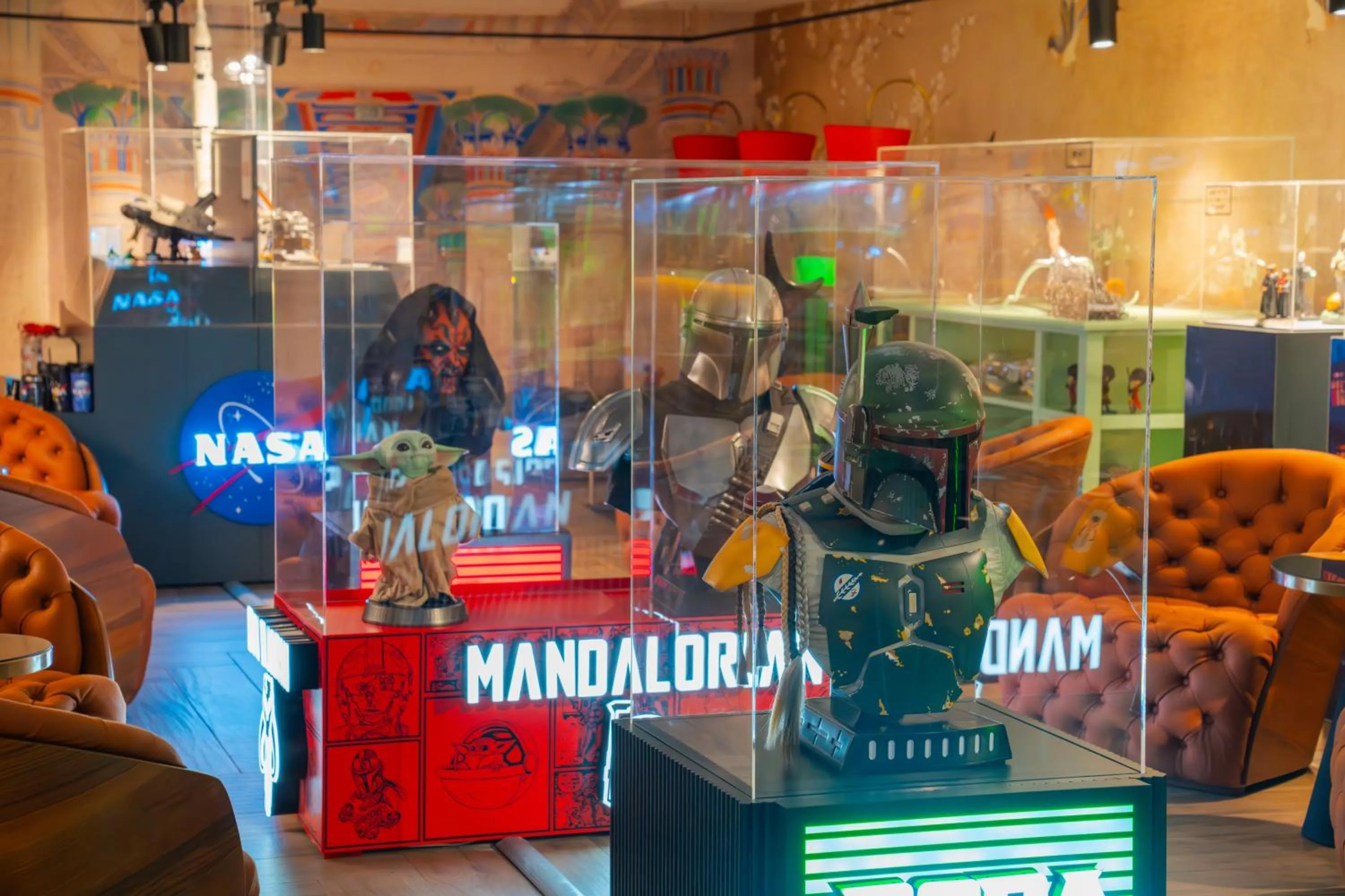 Seating area in Vespia Hotel