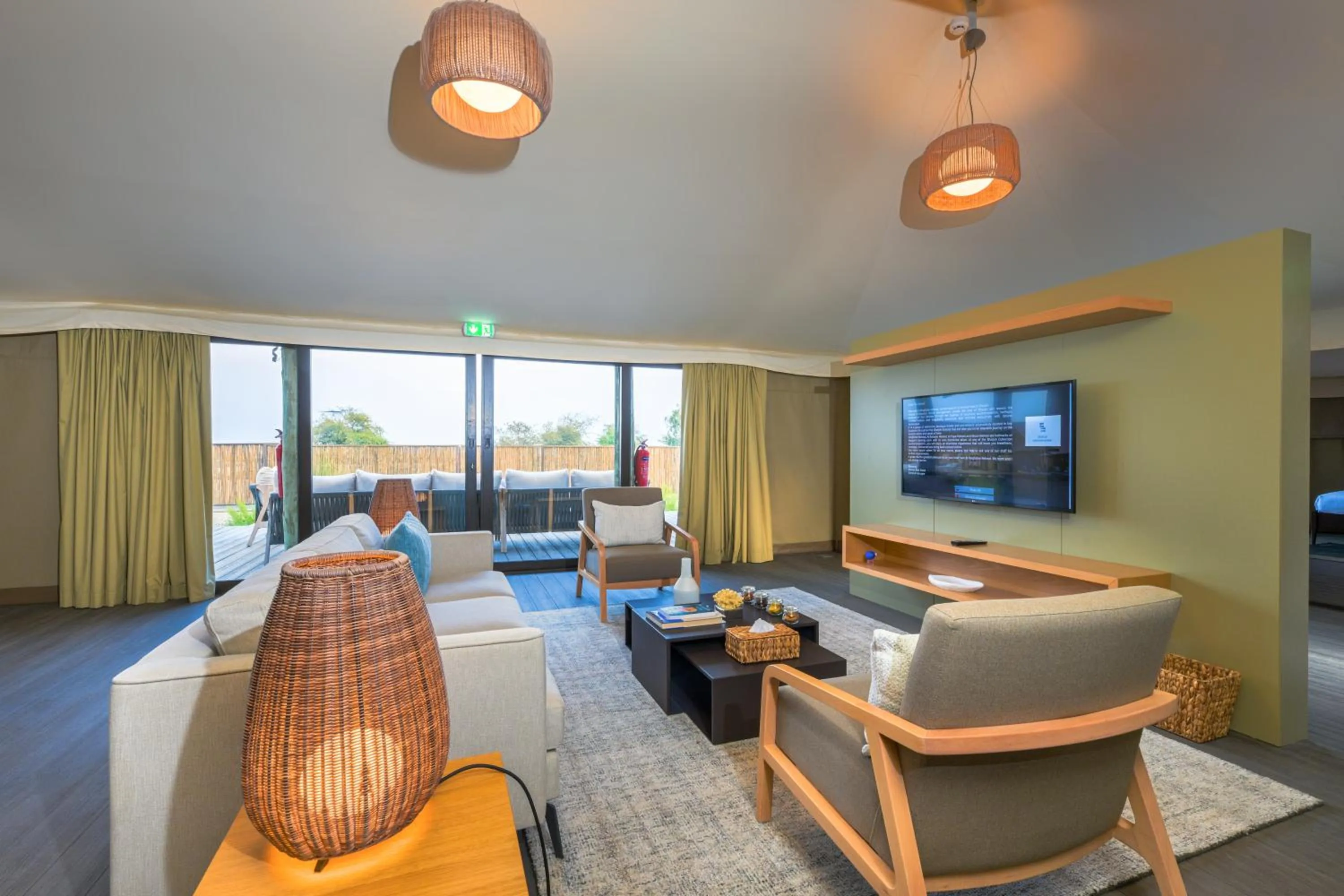 Living room in Kingfisher Retreat by Sharjah Collection