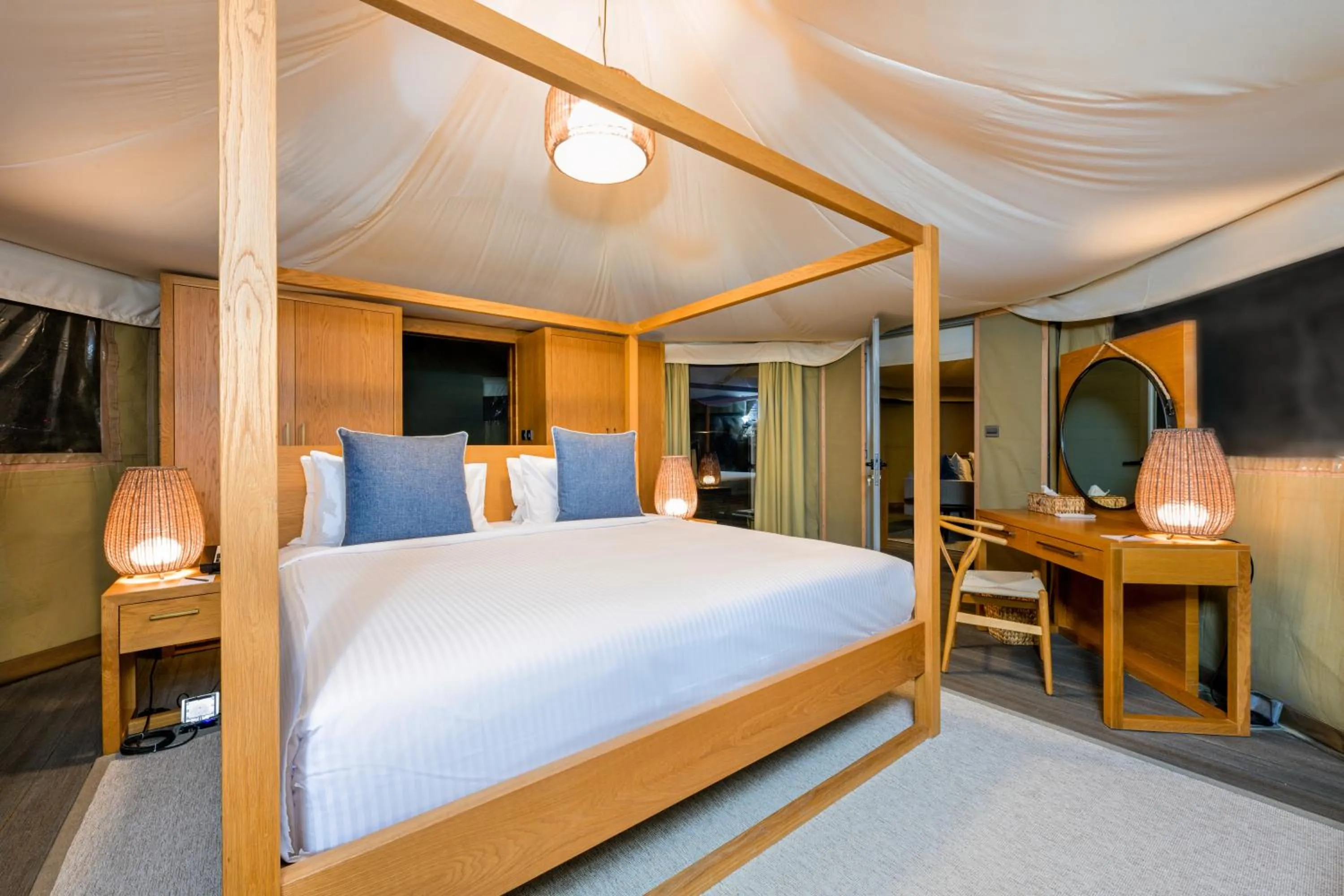 Bed in Kingfisher Retreat by Sharjah Collection