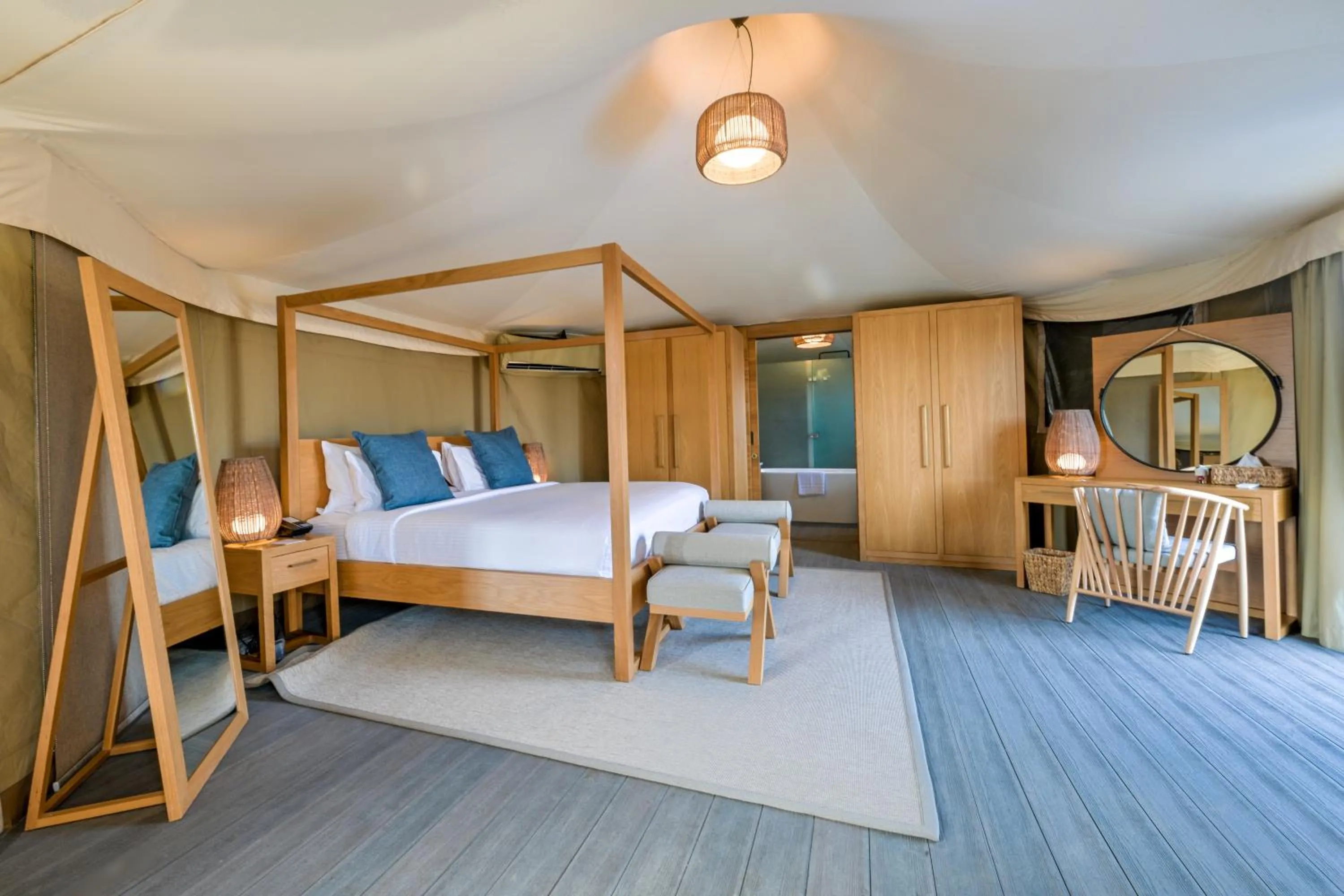 Bed in Kingfisher Retreat by Sharjah Collection