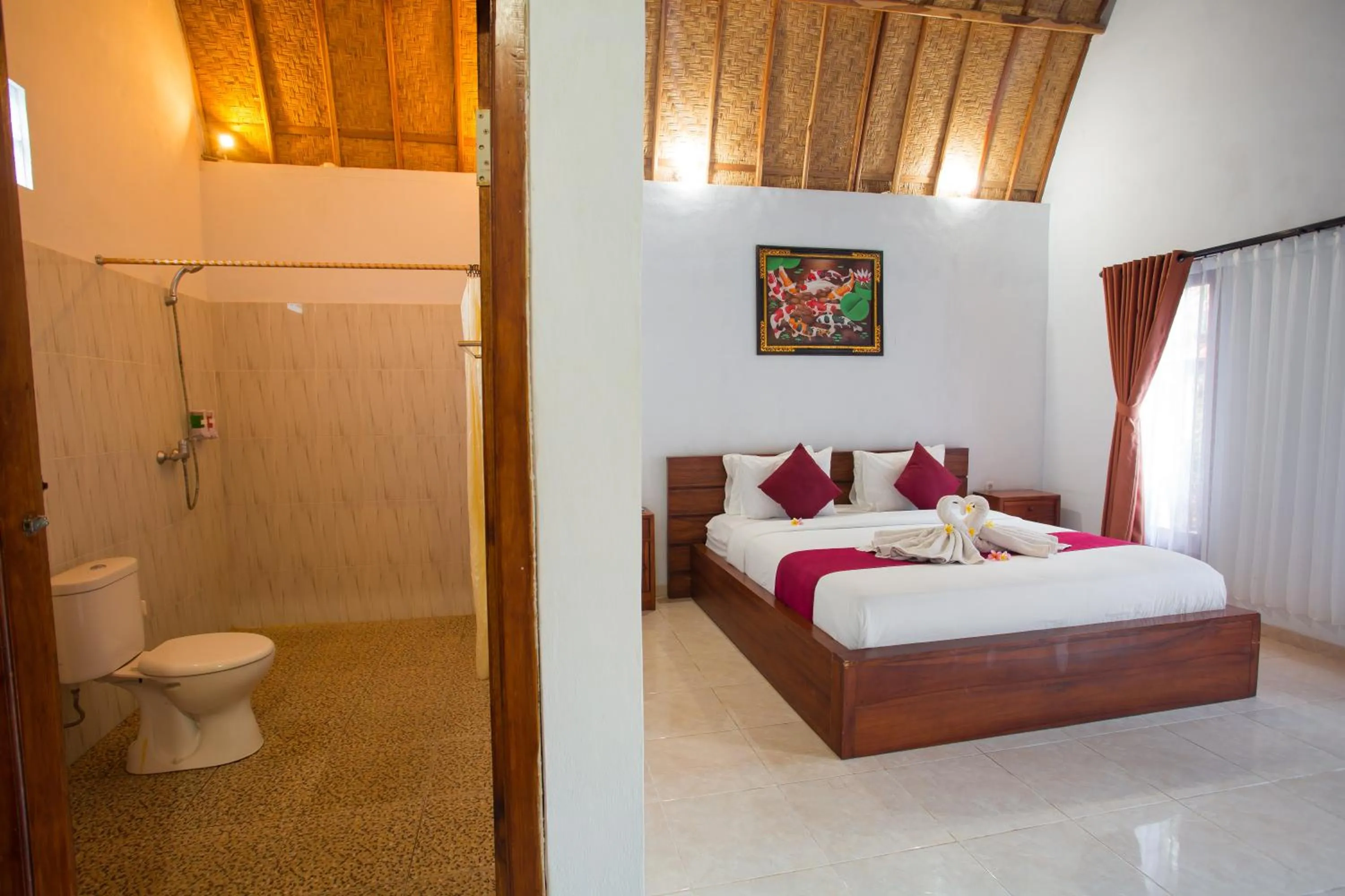 Toilet, Bed in Jona Bungalow