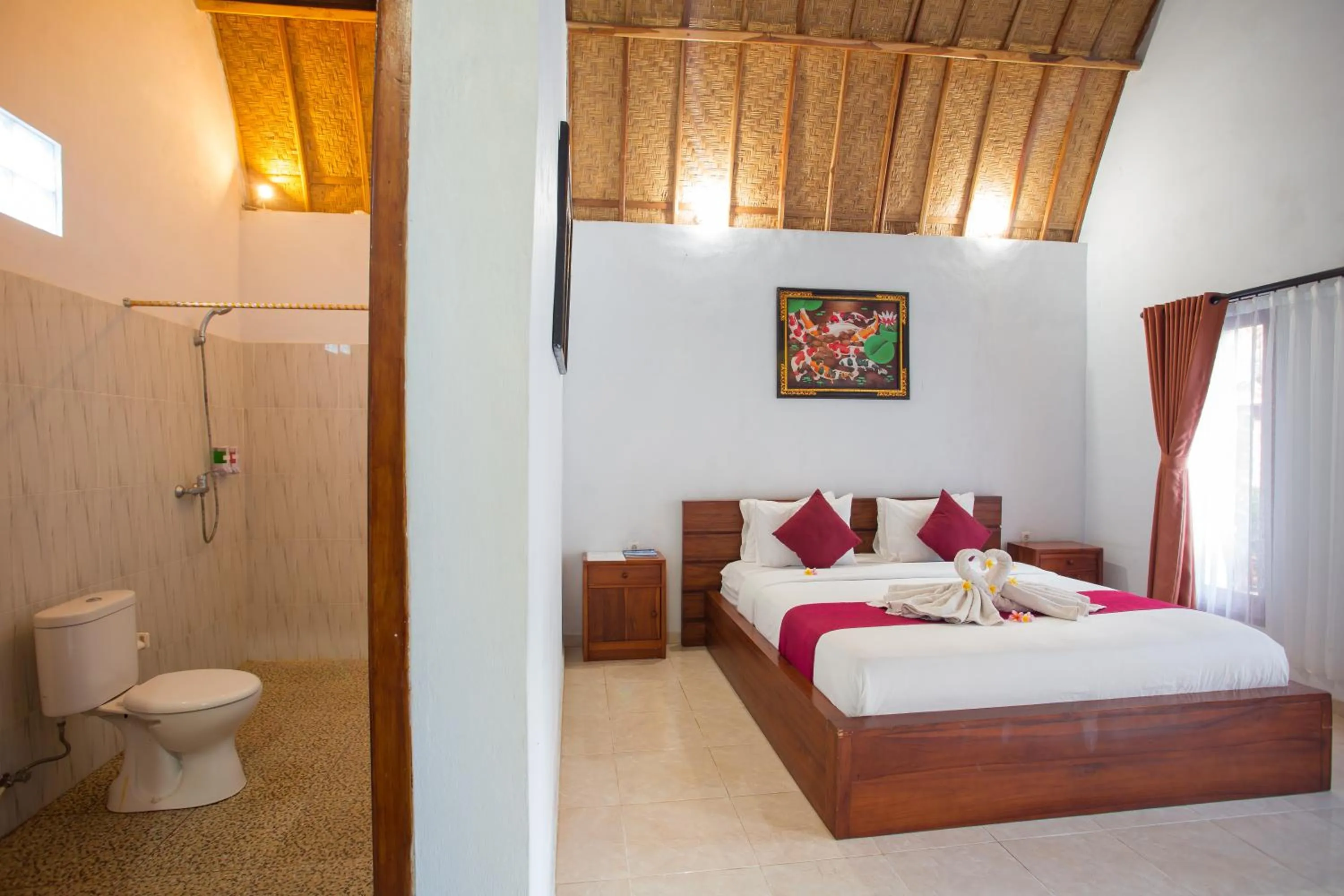 Toilet, Bed in Jona Bungalow