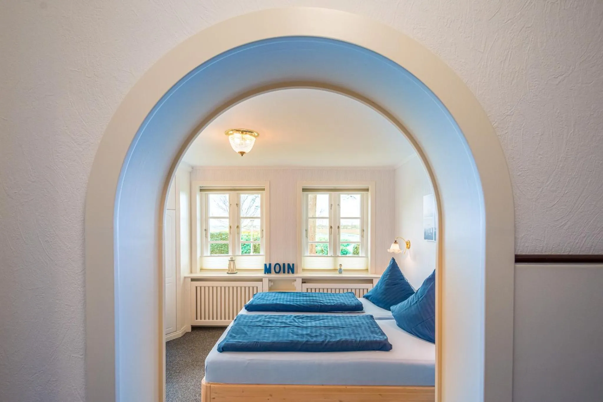 Garden view, Bed in Inselhotel Arfsten