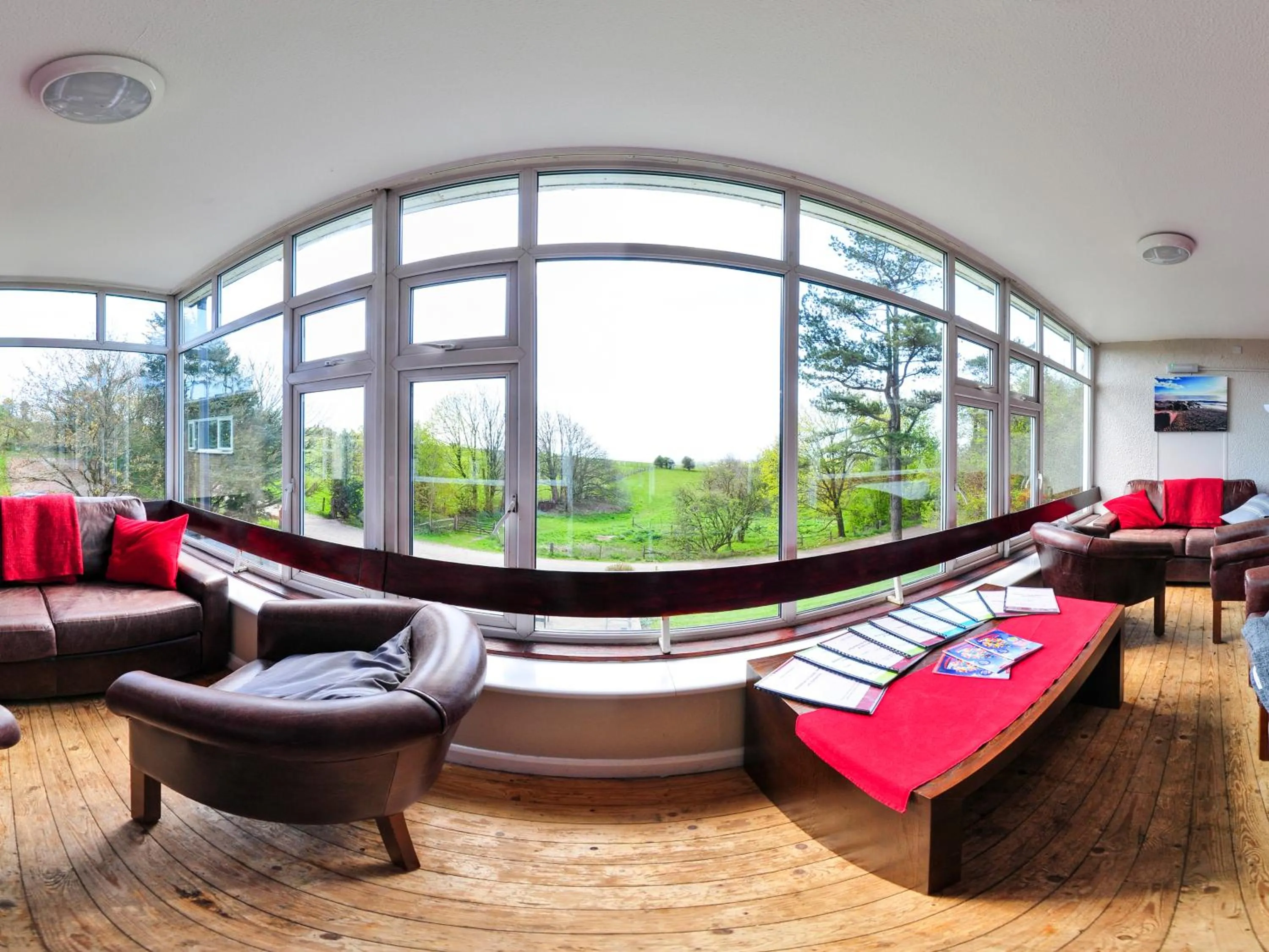 Seating area in YHA Truleigh Hill