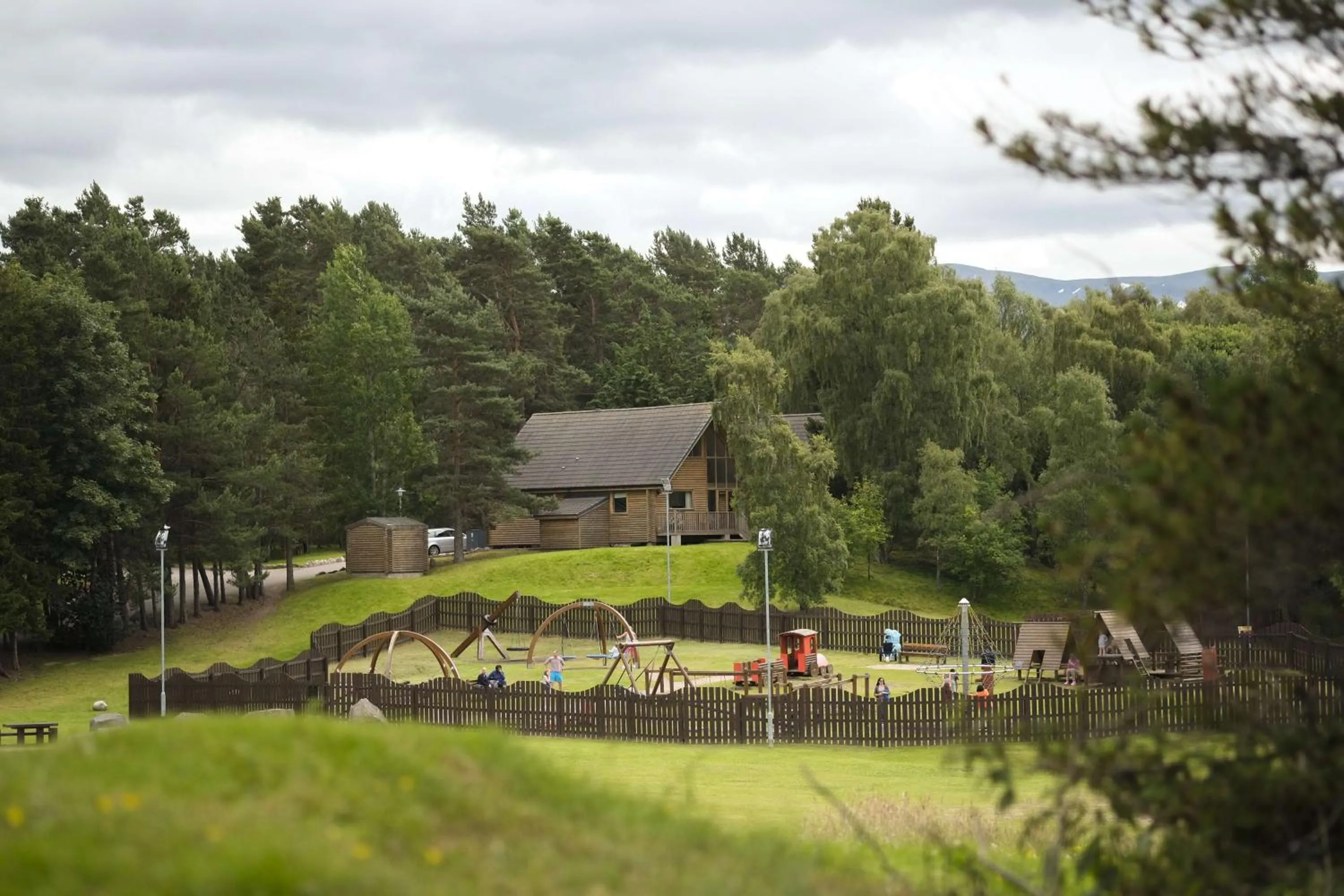 Children play ground in Macdonald Woodland Lodges at Macdonald Aviemore Resort