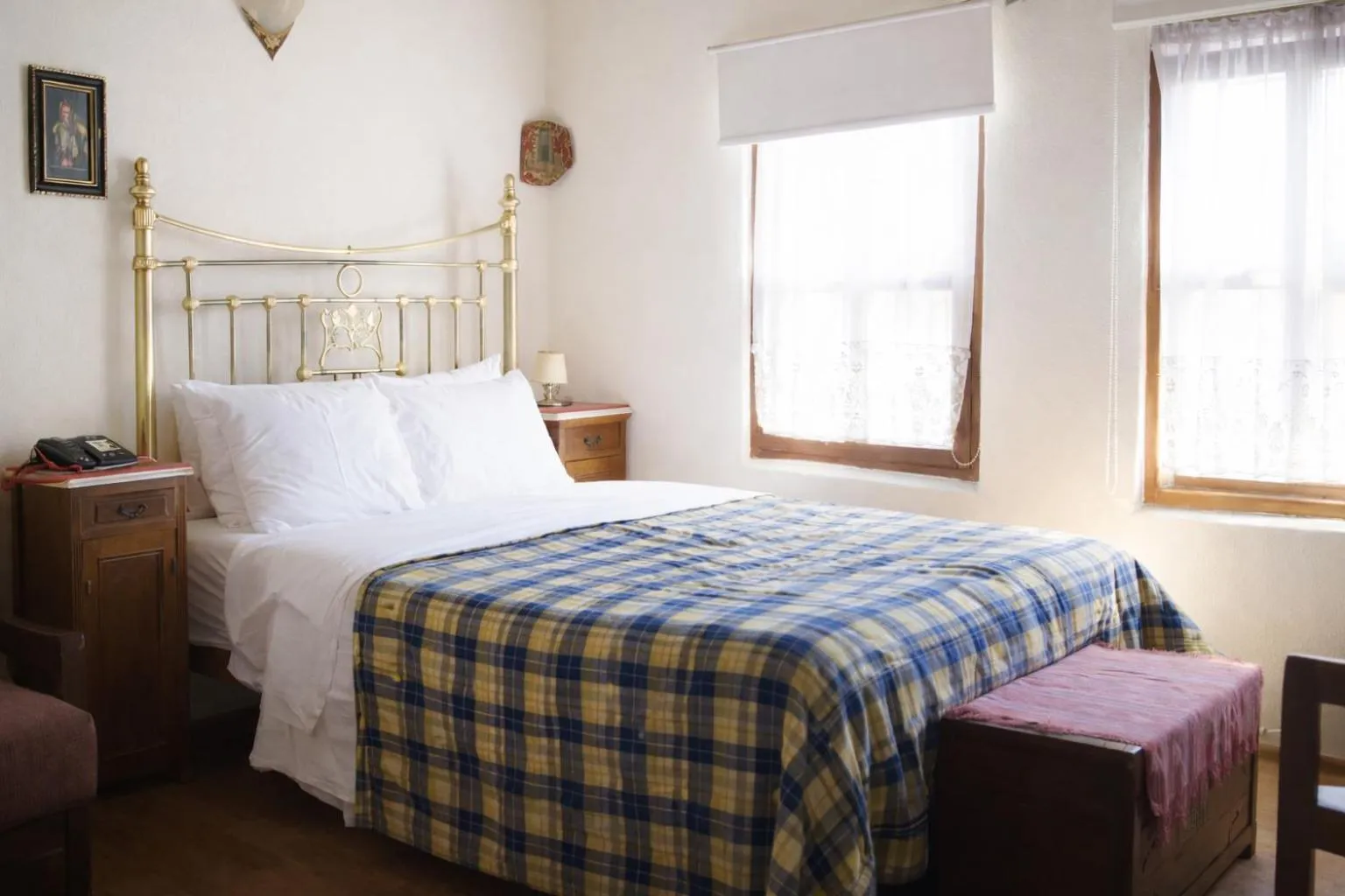Bed in Hagiati Guesthouse - Edessa Cozy Mountain Retreat