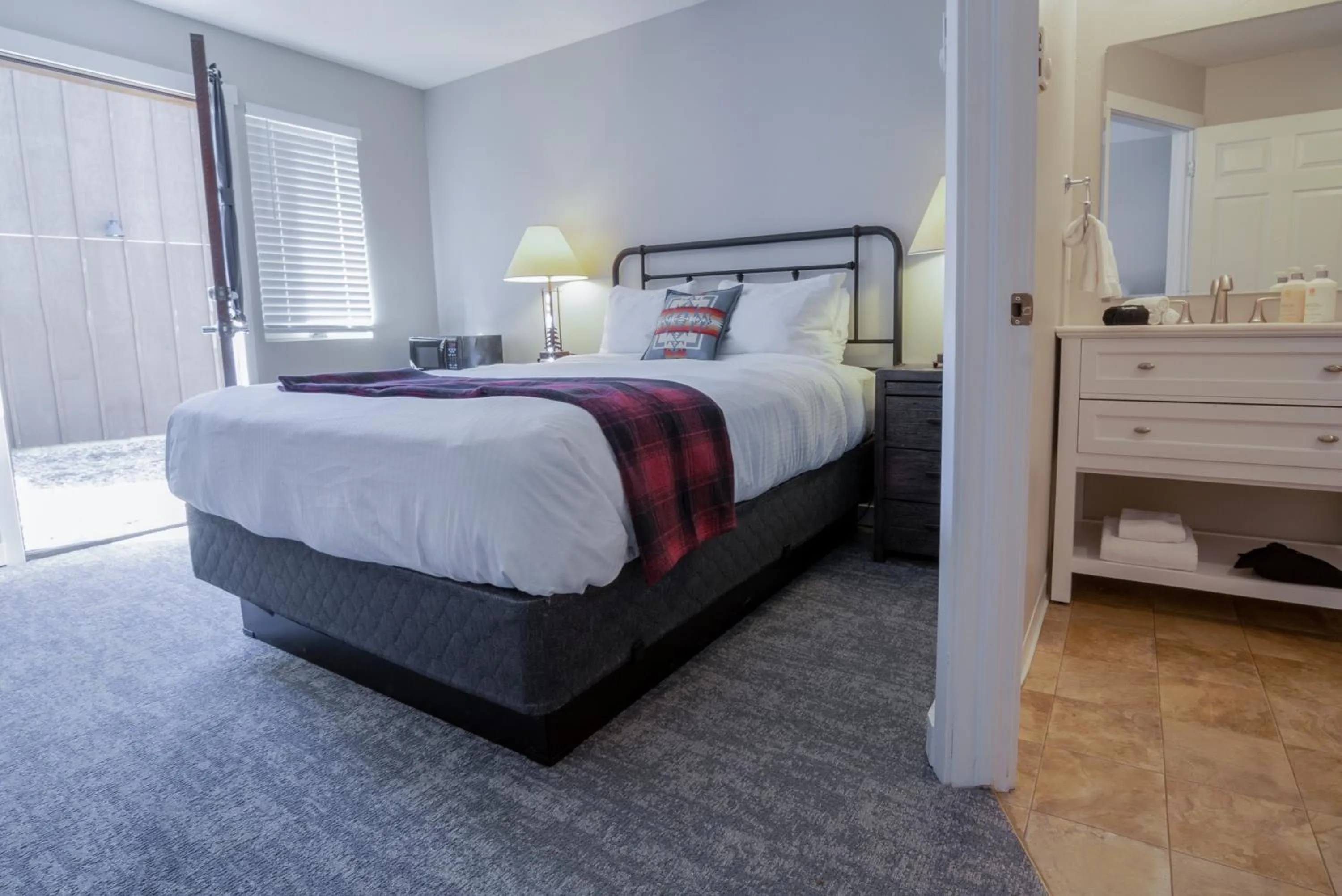 Bed in Grand Lake Lodge